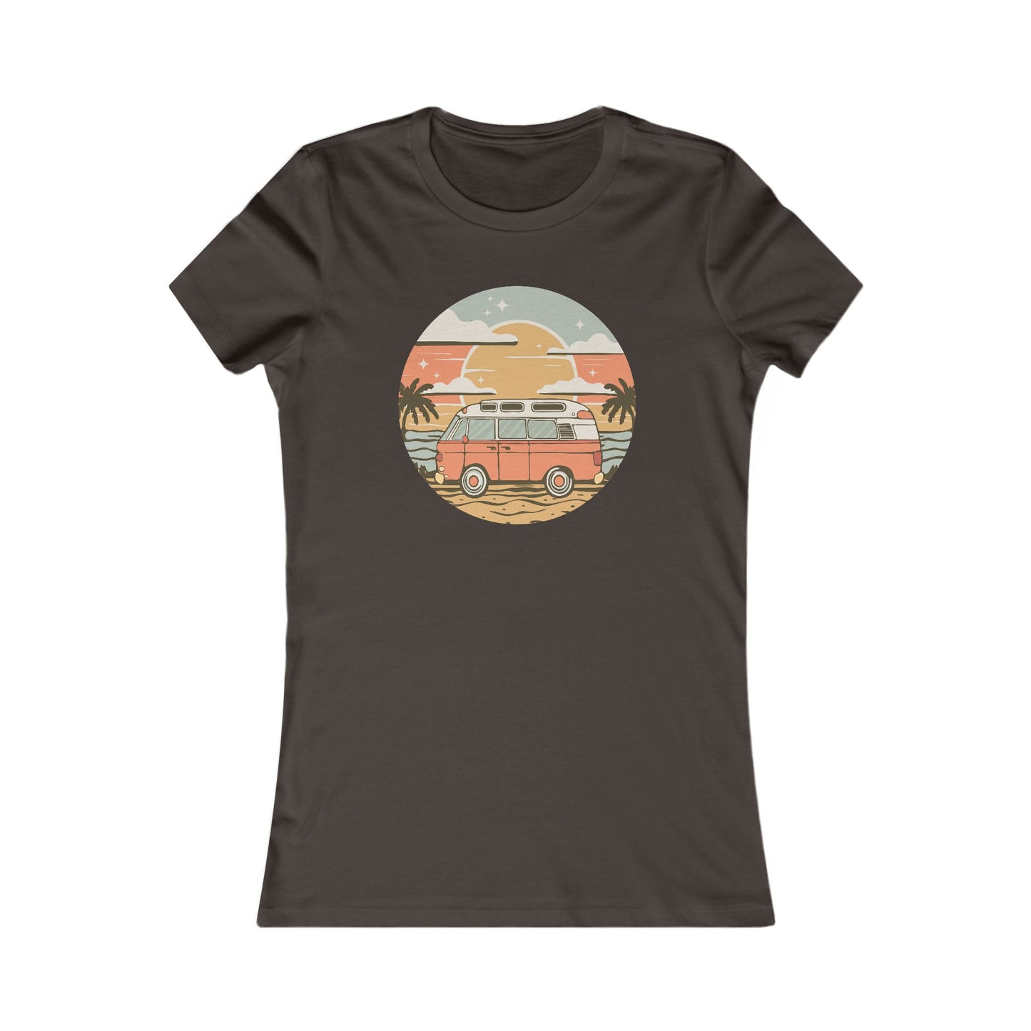 Vintage Van Dreams Nomad Campervan Women's Fitted T-shirt Vanlife Camping Tee