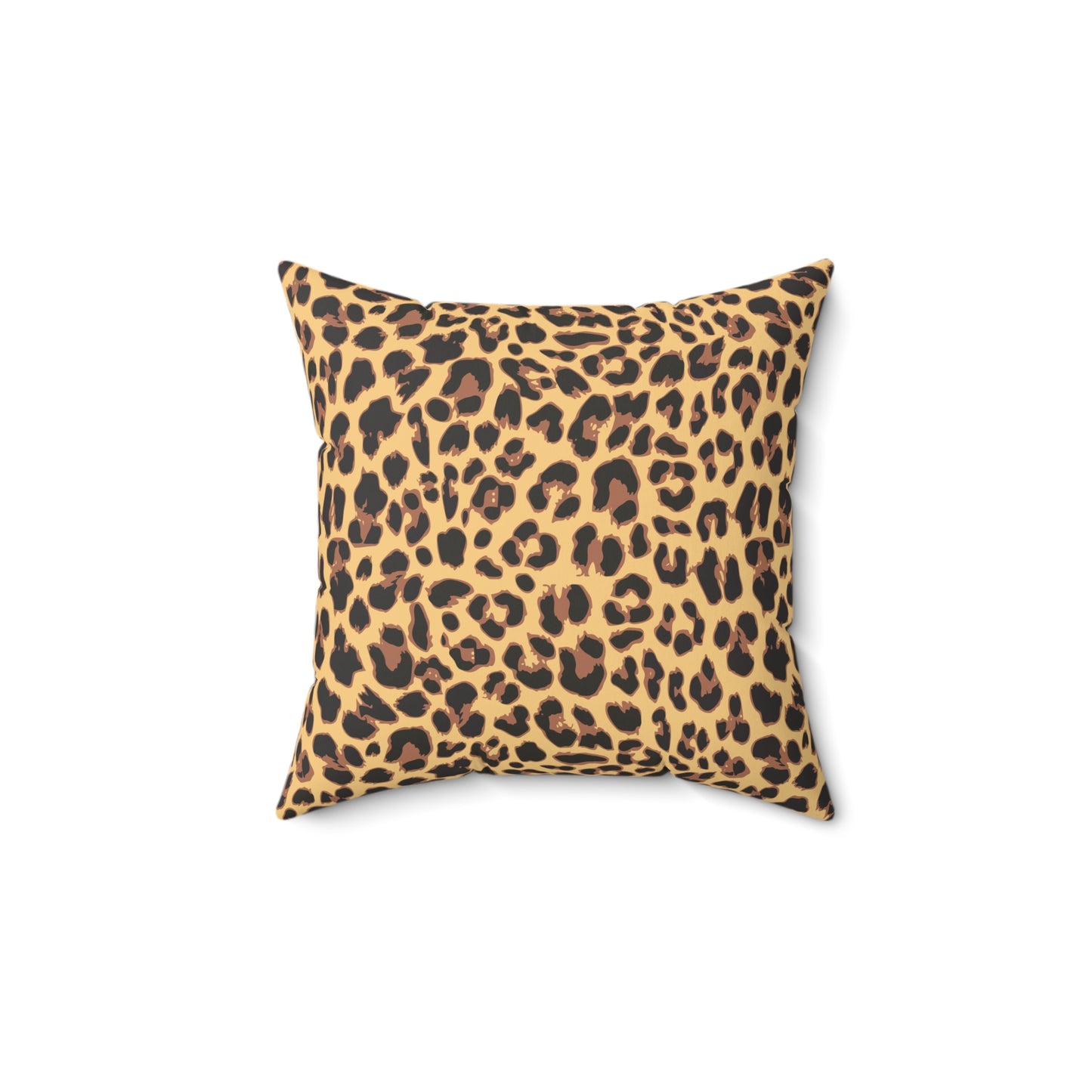 Leopard Print Spun Polyester Square Pillow 14"x14"