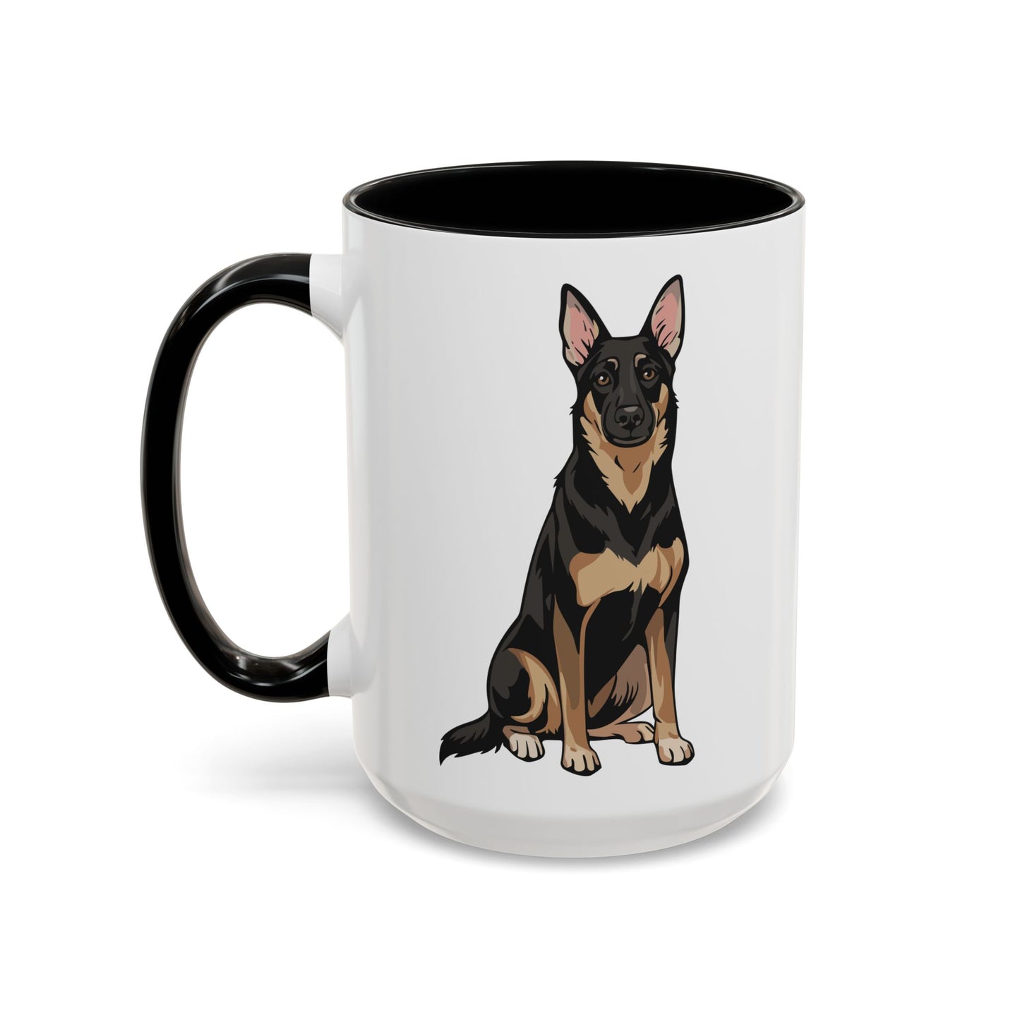 Buddy German Shepherd Dog Accent Coffee Mug, Puppy Dogs Ceramic Mugs 11oz or 15oz, Pet Lover Gift, Dog Breed Tea Cups