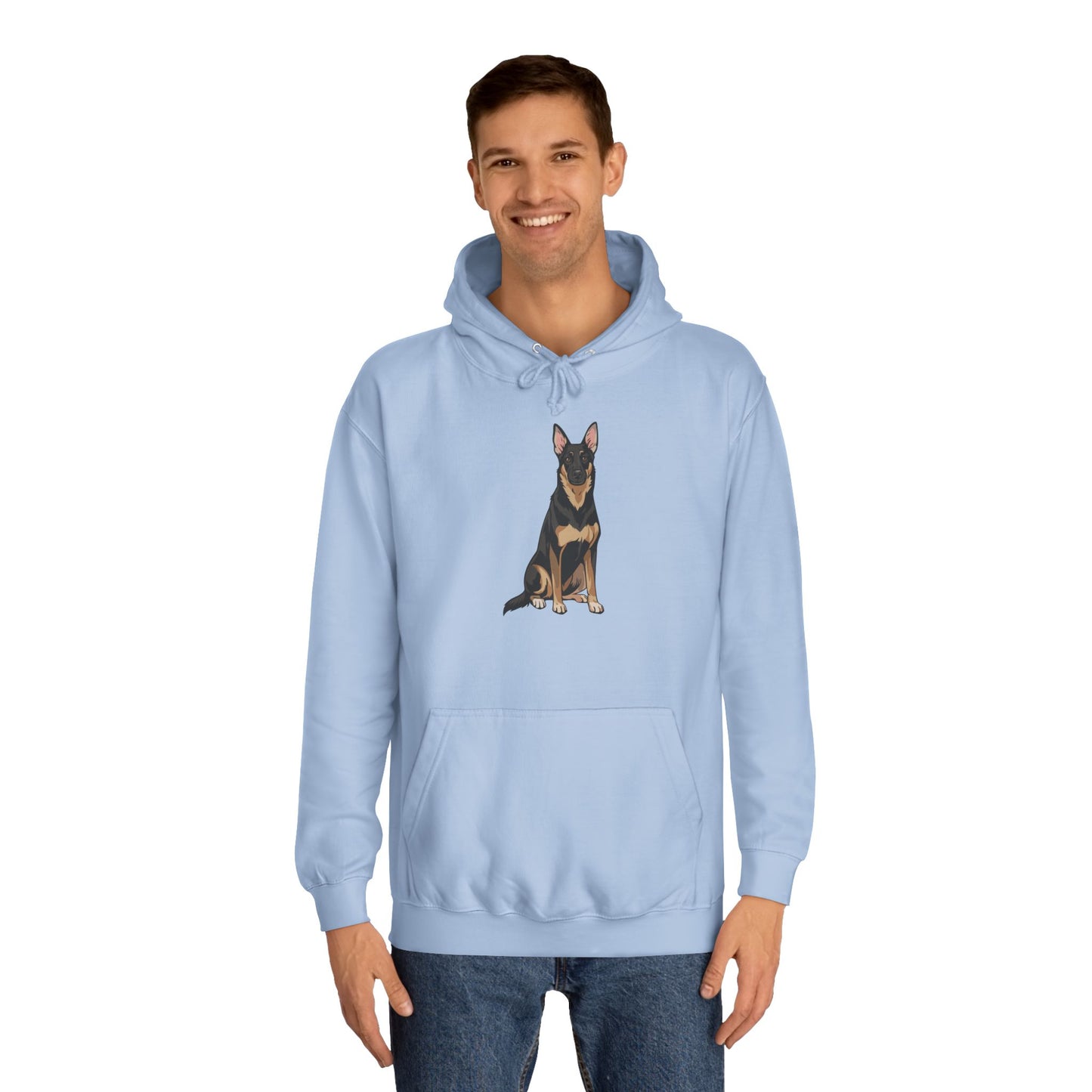 Buddy German Shepherd Dog Unisex Hoodie Pullover Hooded Sweatshirt, Dog Lover Gift, Pet Owner Clothing, Cozy Winter Apparel