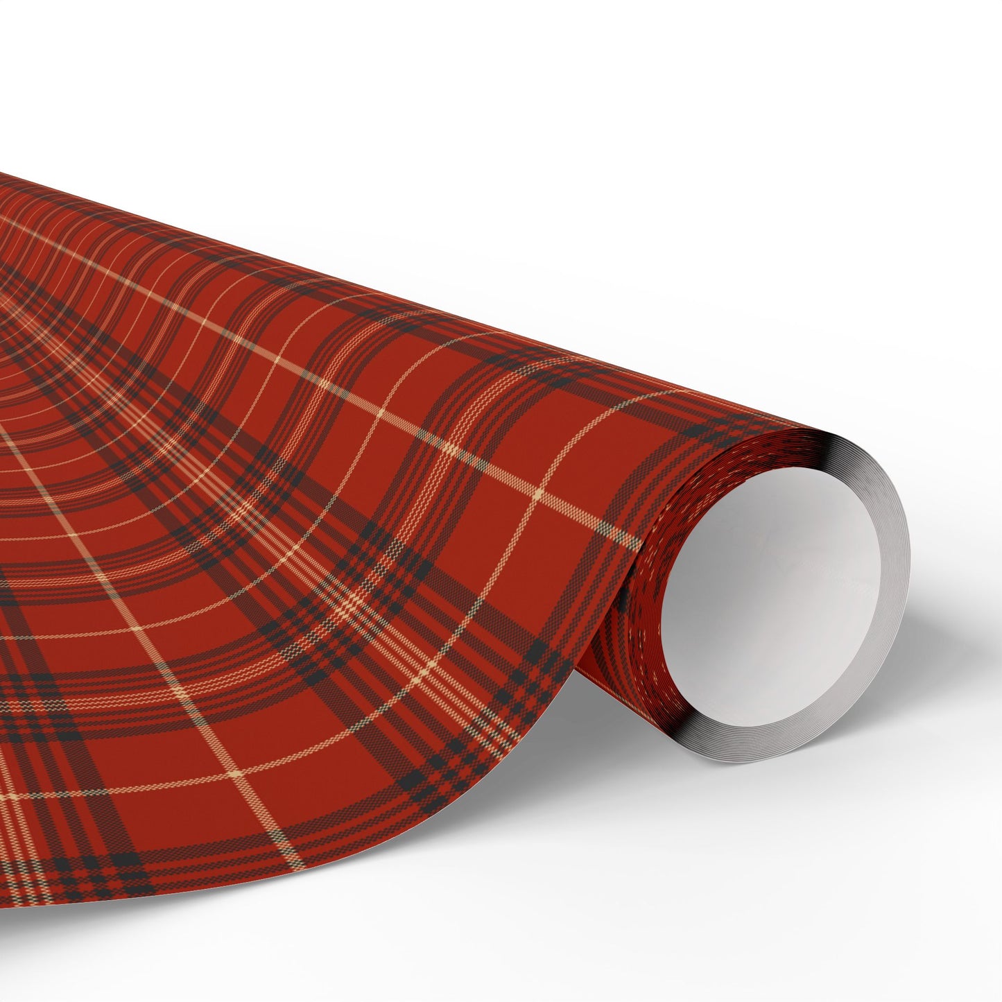 Red Tartan Plaid Wrapping Paper, Christmas Holiday Gift Wrap Roll Matte Finish Traditional Xmas 180"x30"