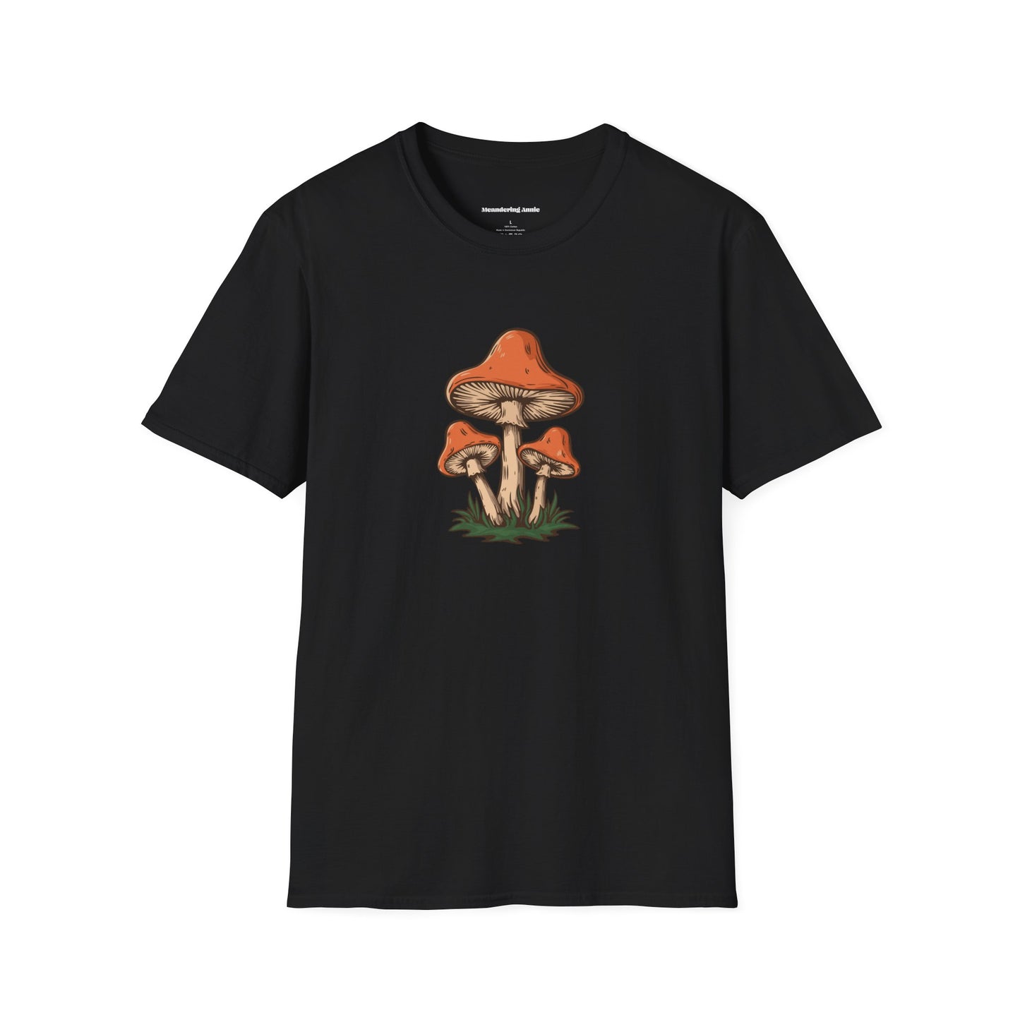 Retro Mushroom Soft T-Shirt - Unisex Softstyle T-Shirt Mens Womens Soft Tee