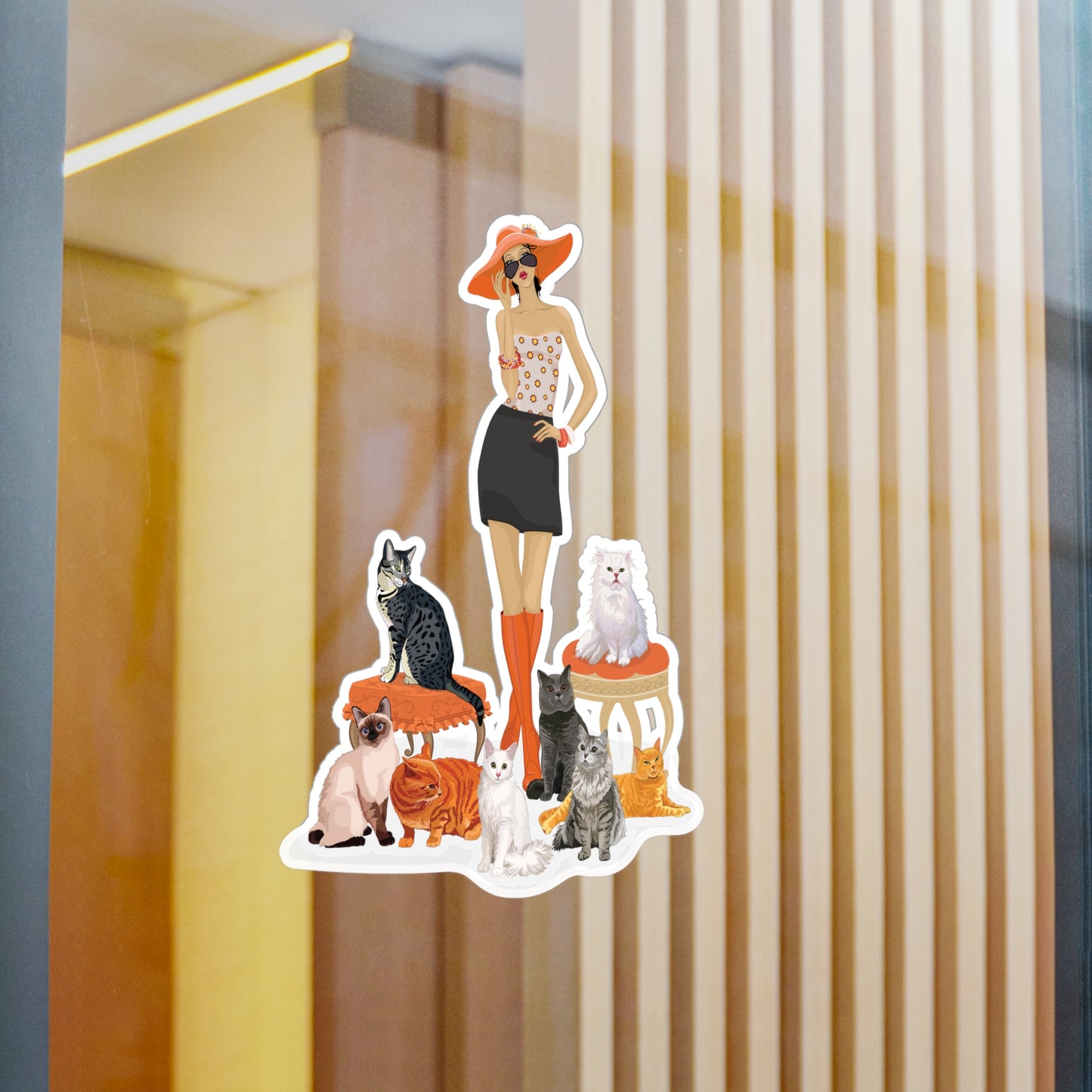 Childless Cat Lady Vinyl Sticker Kiss-Cut Vinyl Decals - Childfree Crazy Cat Ladies