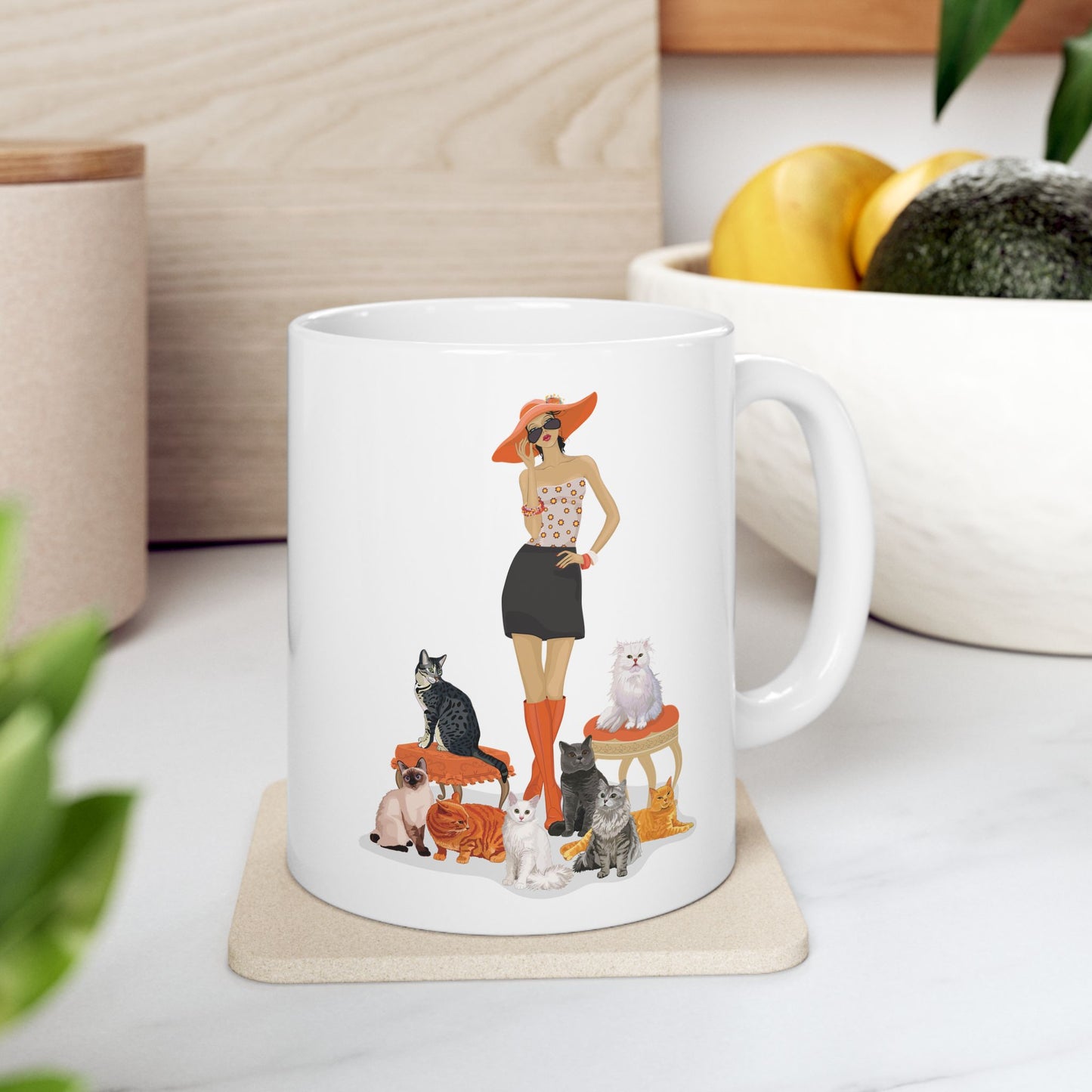 Childless Cat Lady Ceramic Coffee Tea Mug 11oz - Gifts for Childfree Crazy Cat Ladies