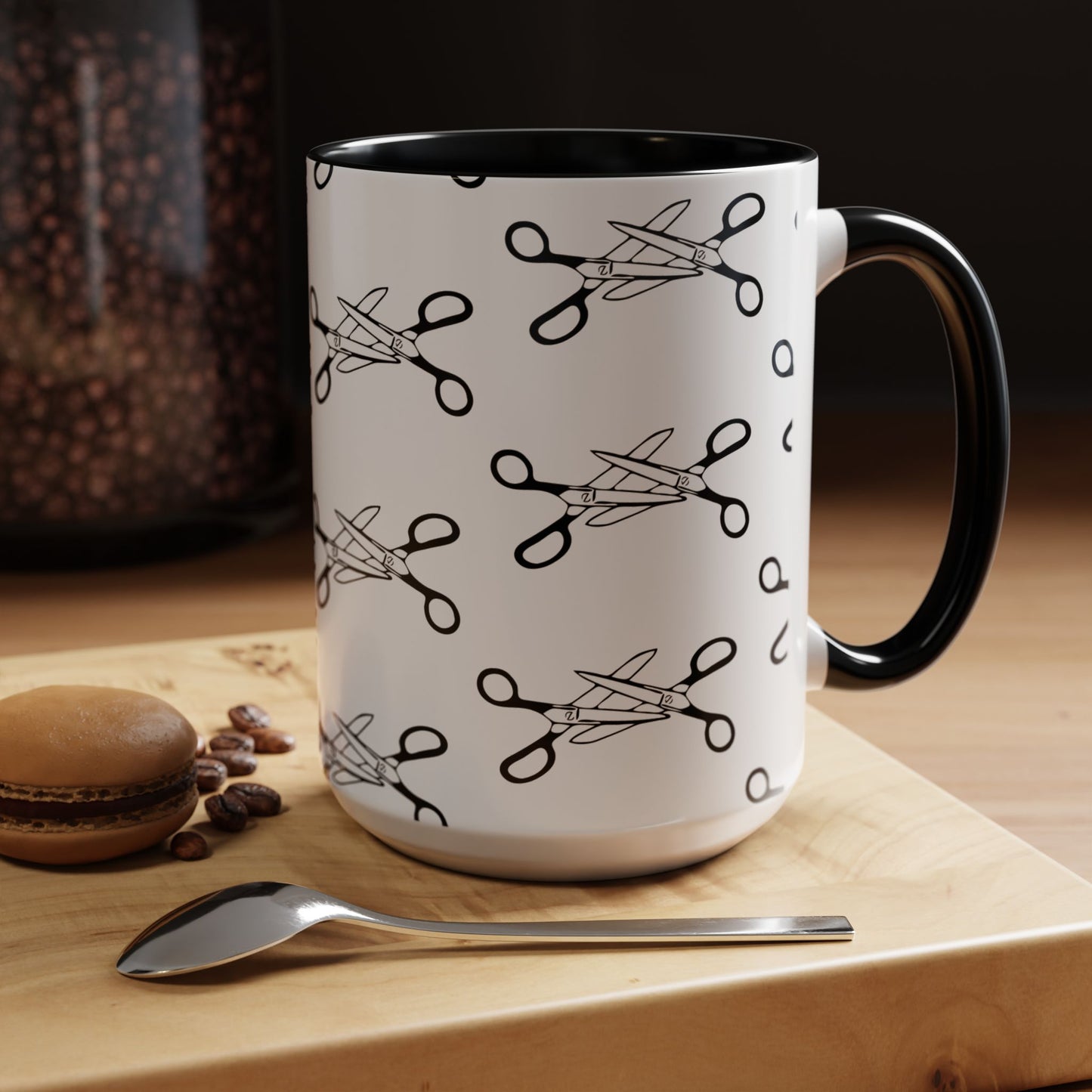 Scissors Ceramic Coffee Mug, LGBTQIA Lesbian Queer Ceramic Mugs, Kitchen Drinkware Funny Pride Tea Cups