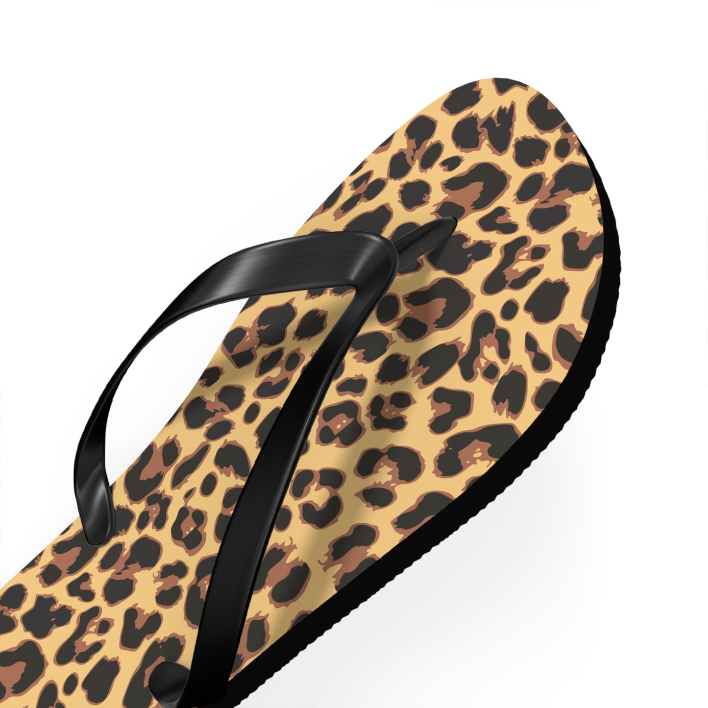 Leopard Print Flip Flops | Animal Cheetah Print Beach Sandals, Women's Summer Pool Footwear