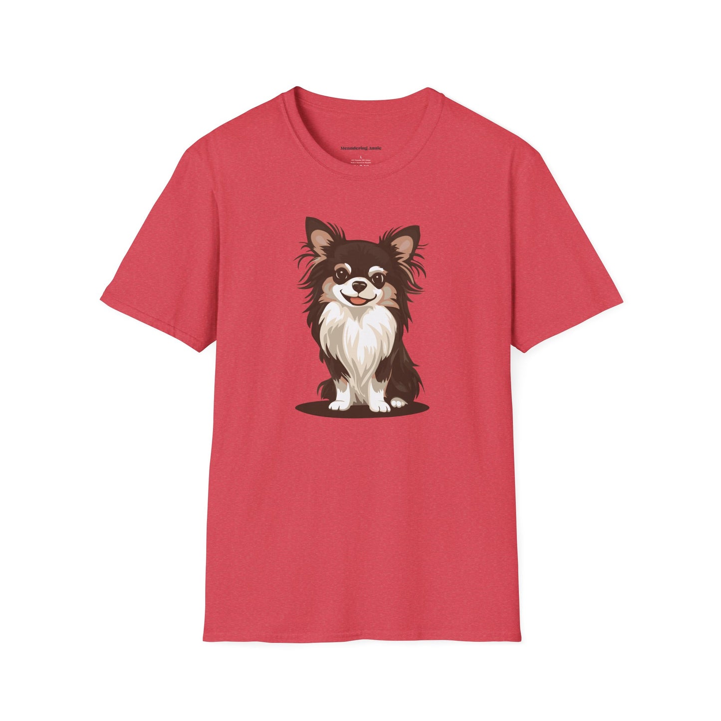 Long Haired Chihuahua Dog Soft T-Shirt - Mens Womens Unisex Softstyle Pet Tee