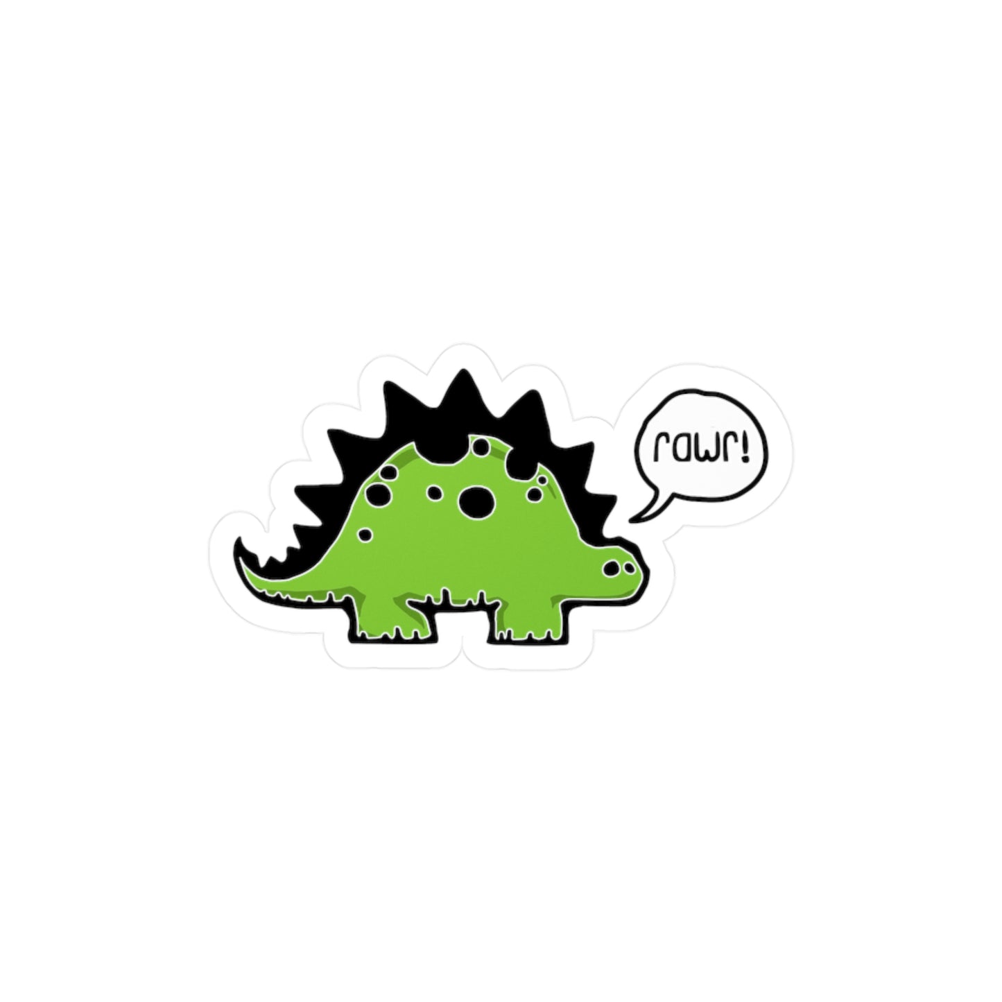 Rawr! Dino Dinsaur Vinyl Sticker Kiss-Cut Vinyl Decals Stegosaurus Dinosaur Stickers