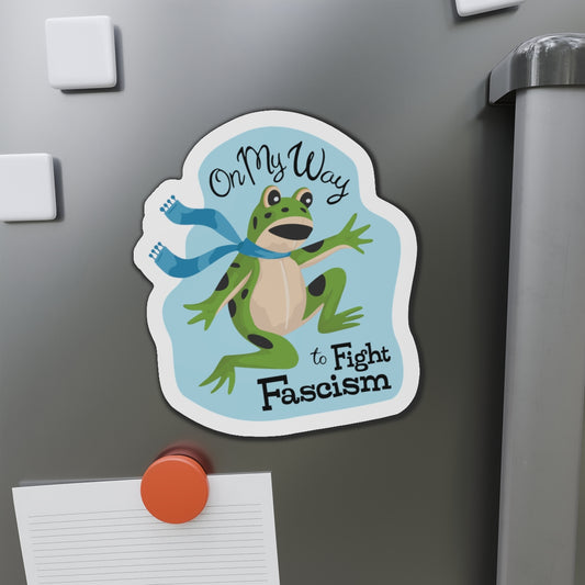 Activist Frogs Die-Cut Magnet, Inflatable Frog Blow Up Costume, Funny Political Humor, Leftist Liberal Anti-Fascist Fridge Car Magnets