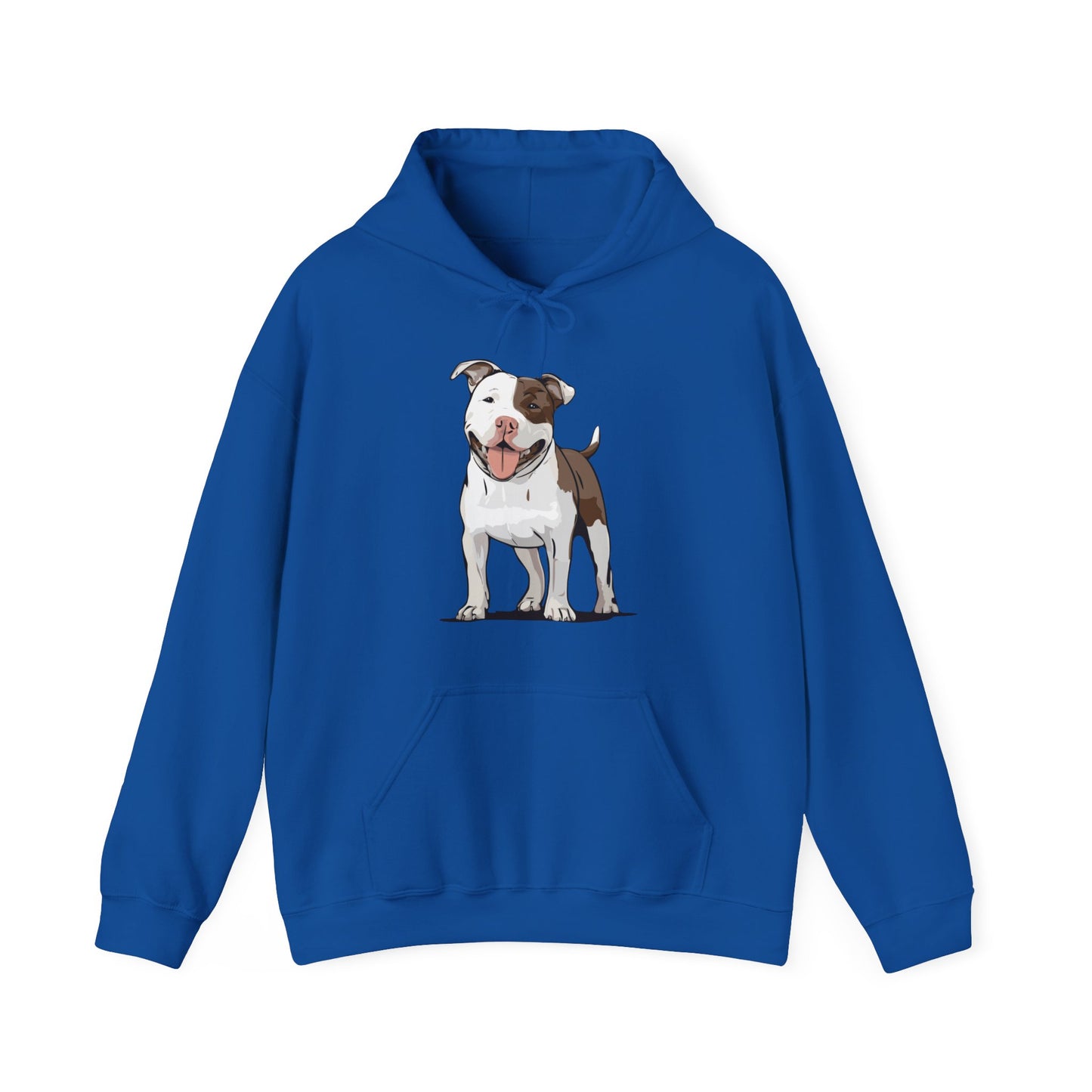 Ollie Dog Pulliver Hoodie Unisex Heavy Blend Hooded Sweatshirt with Pit Bull Dog Pet Design