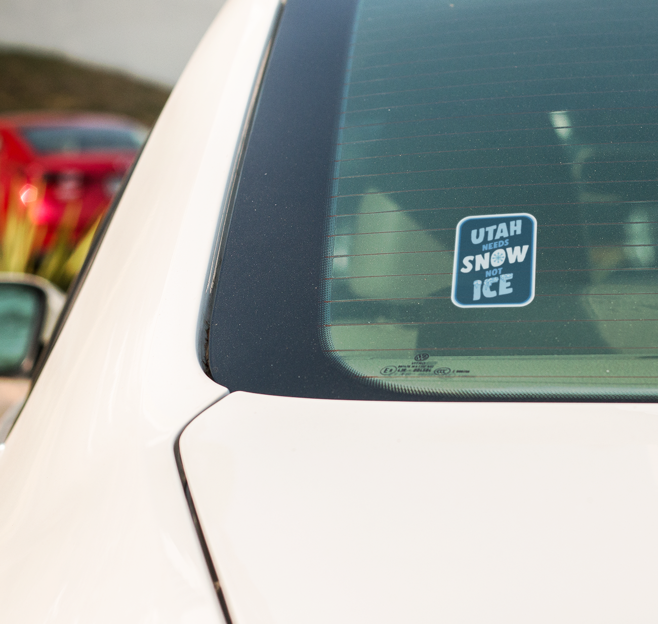 4" Utah Needs Snow Not ICE Sticker - Salt Lake City, UT Anti-ICE Protest, Vinyl Decal Political Stickers Waterproof Outdoor, Winter Skiing