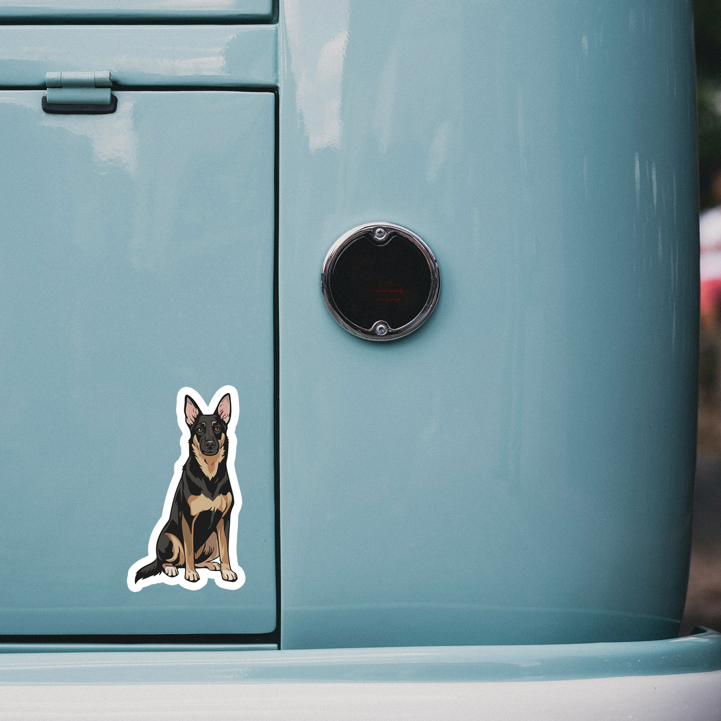 Buddy German Shepherd Dog Sticker - Vinyl Decal Stickers Black Brown Puppy Dogs Design Waterproof Cute Pup Pet Decals