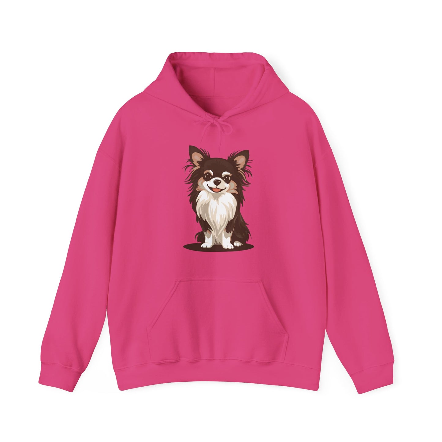 Long Haired Chihuahua Pullover Hoodie Hooded Sweatshirt Cute Chihuahuas Puppy Dog Pet Print Men Women Unisex