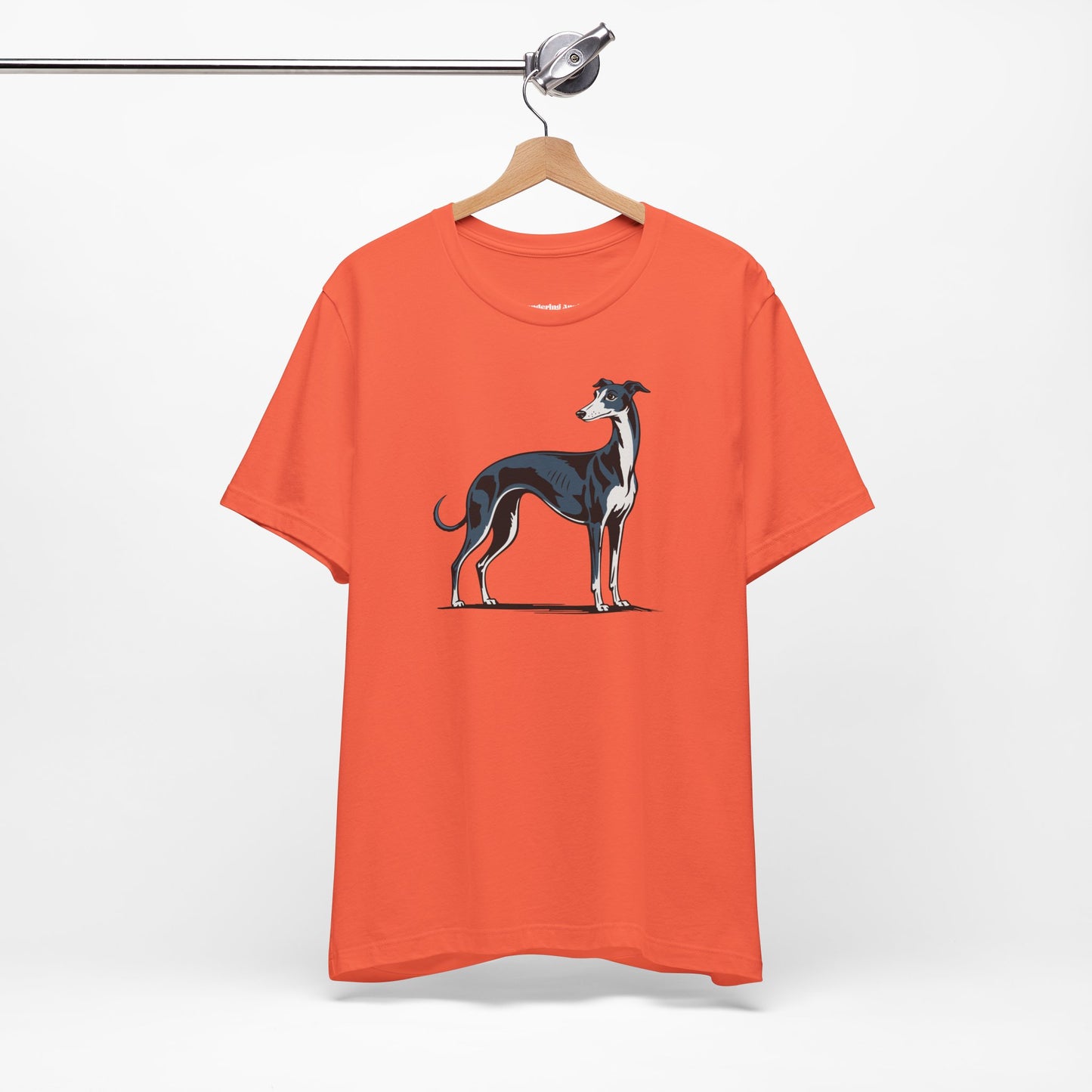 Greyhound Dog Illustration T-Shirt | Pet Owner Breed Cotton Tee, Unisex Short Sleeve Dogs Shirts, Mens Womens Apparel