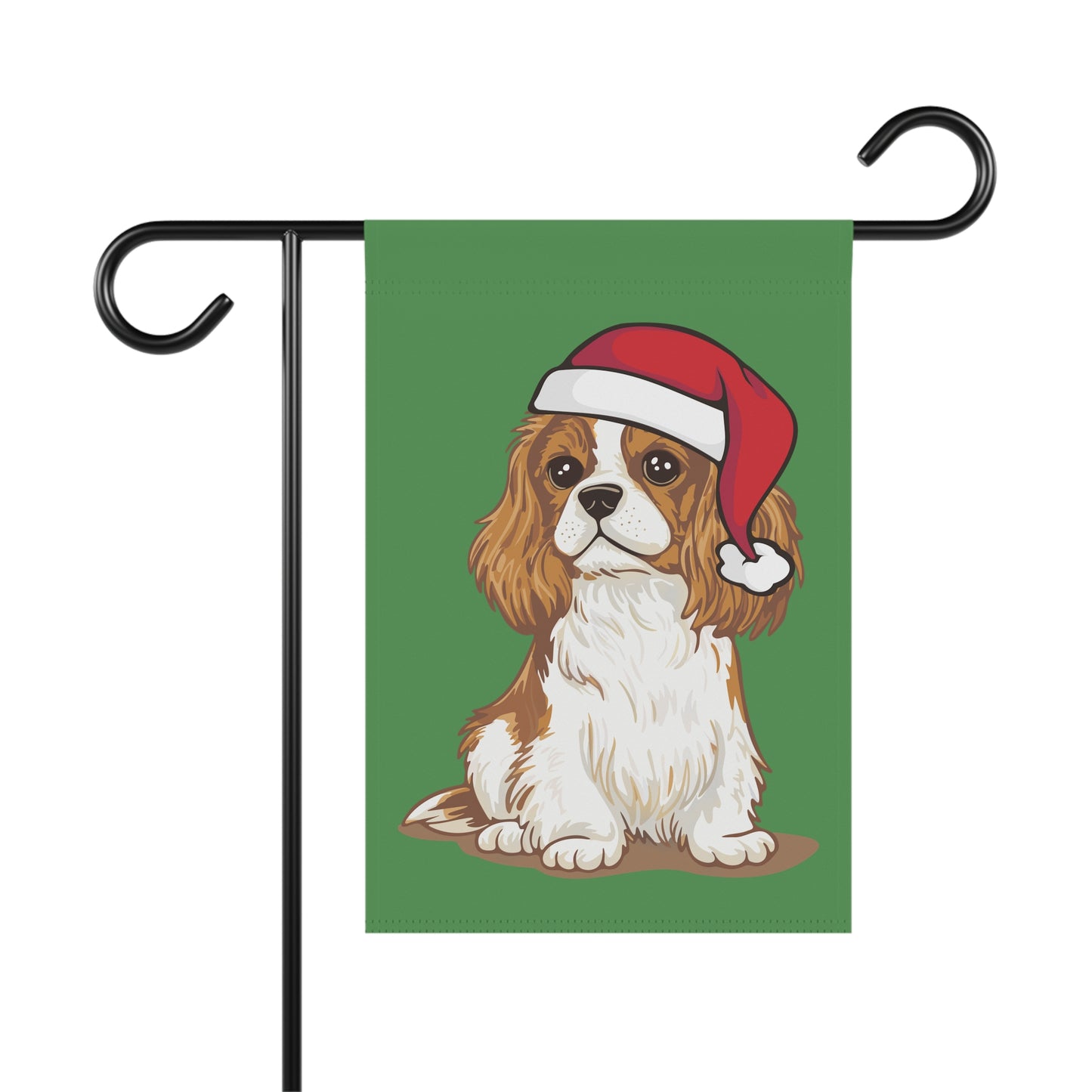 Cavalier King Charles Spaniel Dog Christmas Garden Flag, Holiday Yard Decorations, Seasonal Outdoor Xmas Decor
