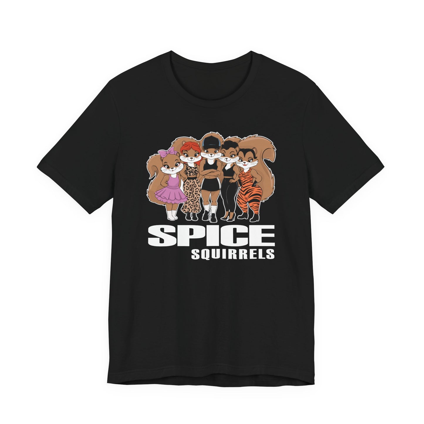 Spice Squirrels T-shirt Unisex Jersey Short Sleeve Tee with Funny Squirrel Parody Design