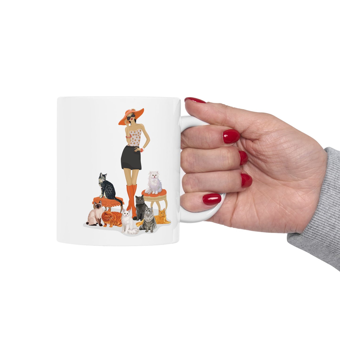 Childless Cat Lady Ceramic Coffee Tea Mug 11oz - Gifts for Childfree Crazy Cat Ladies