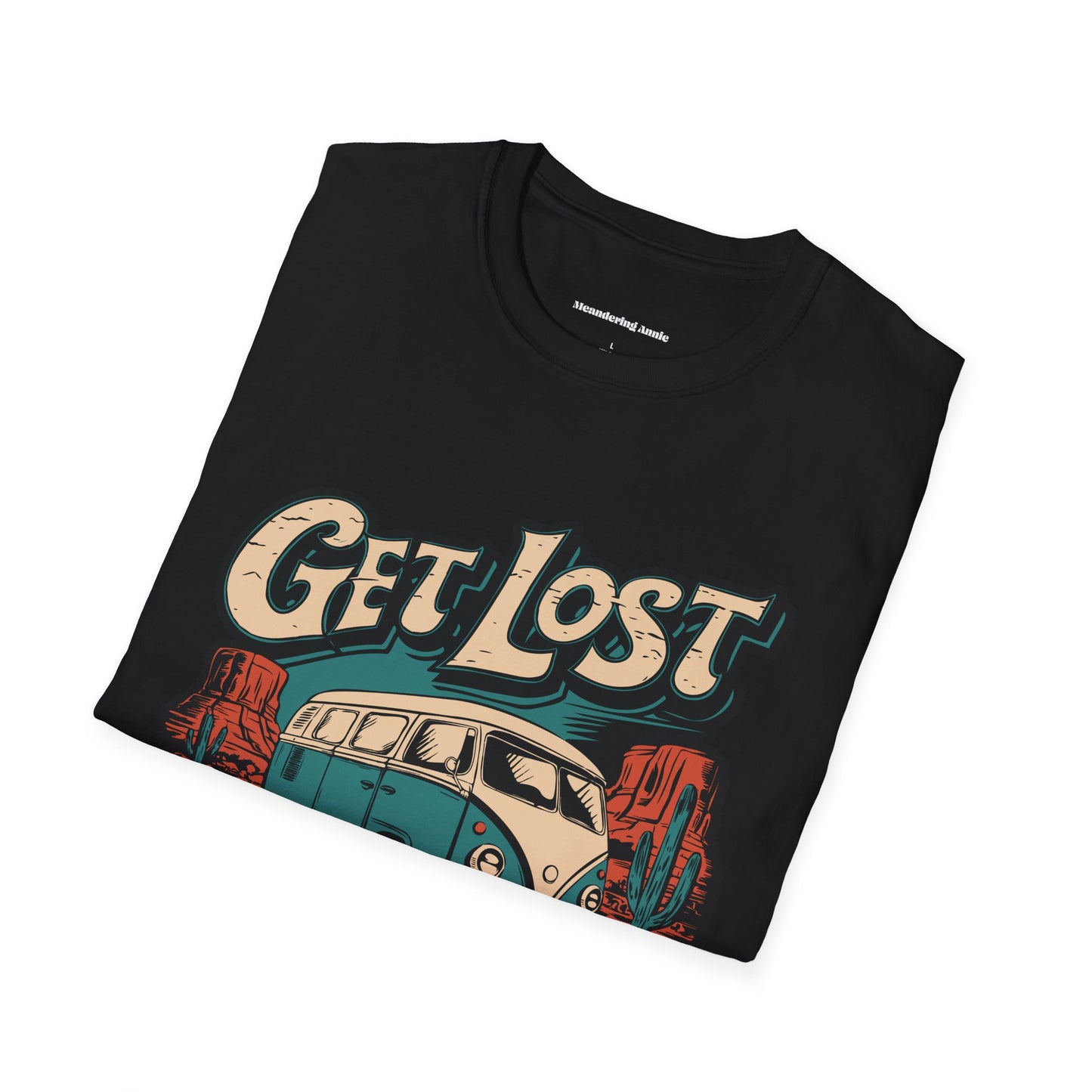 Get Lost T-shirt Vintage Van Vanlife Travel Tee- Utah Arizona Desert Nomad Roadtrip Tees Unisex Cotton Tee Mens Womens