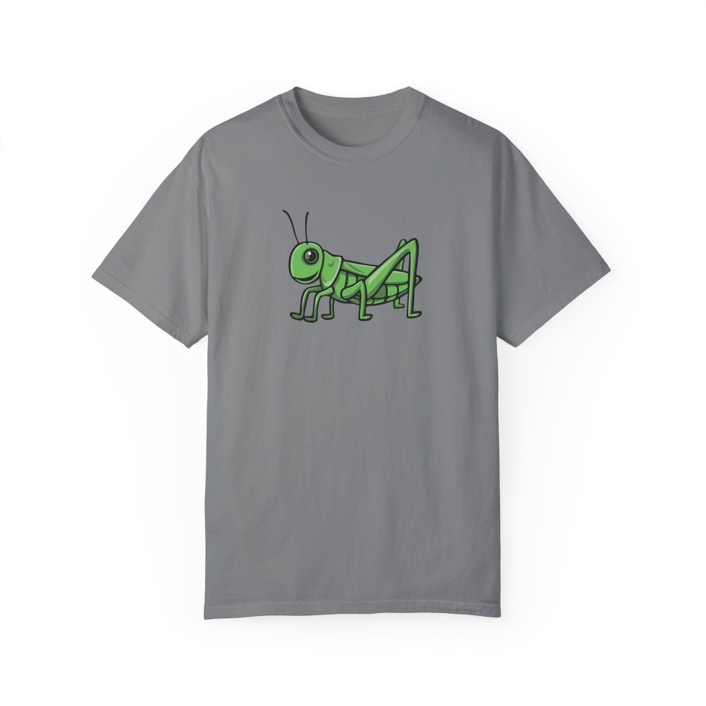 Grasshopper T-shirt Unisex Garment-Dyed Tee with Grass Hopper Bug Insect Print Mens Womens Tshirt