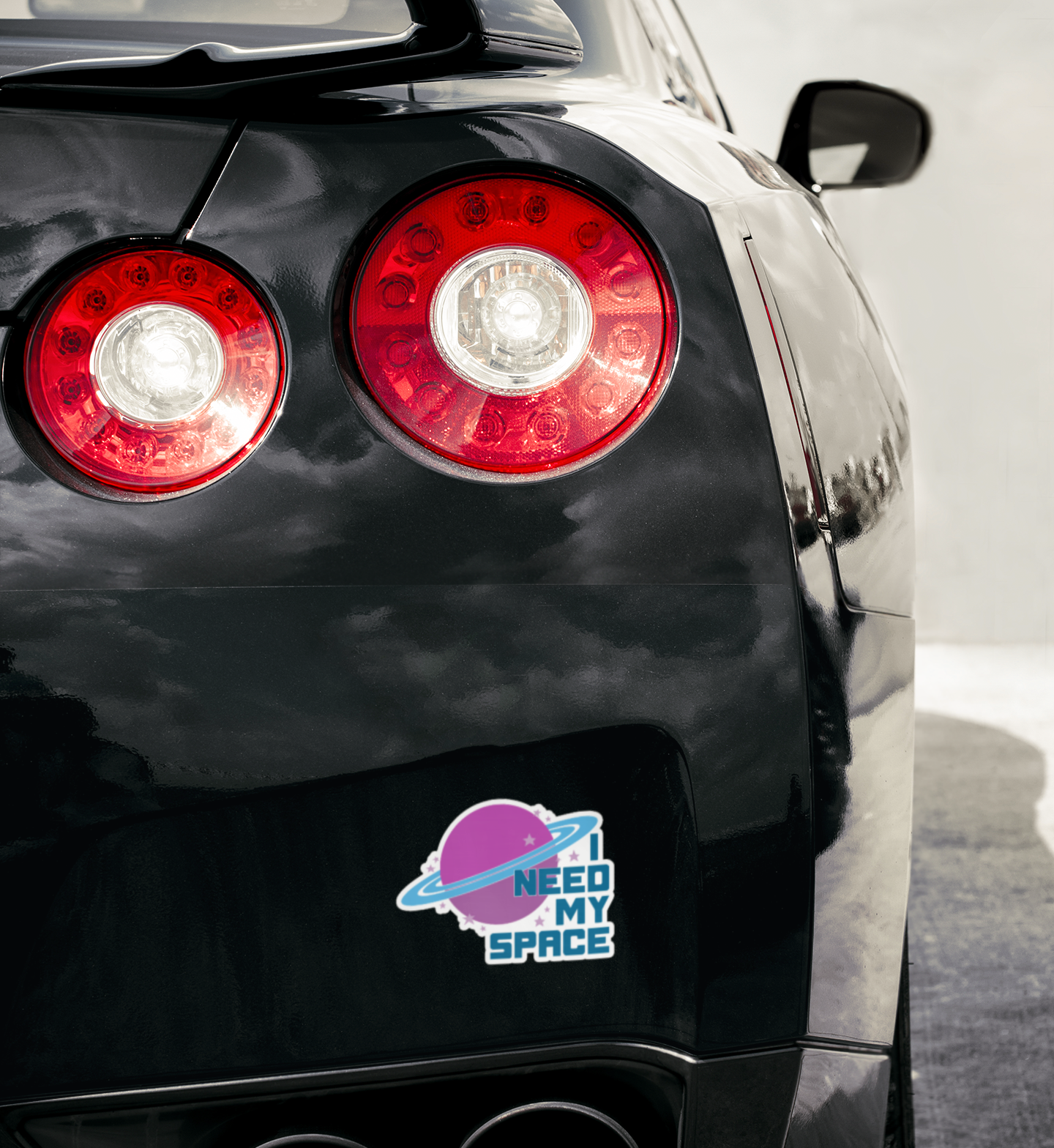 I Need My Space Sticker - 3.5" Waterproof, Fade-Resistant Decal Stickers Introvert Outerspace