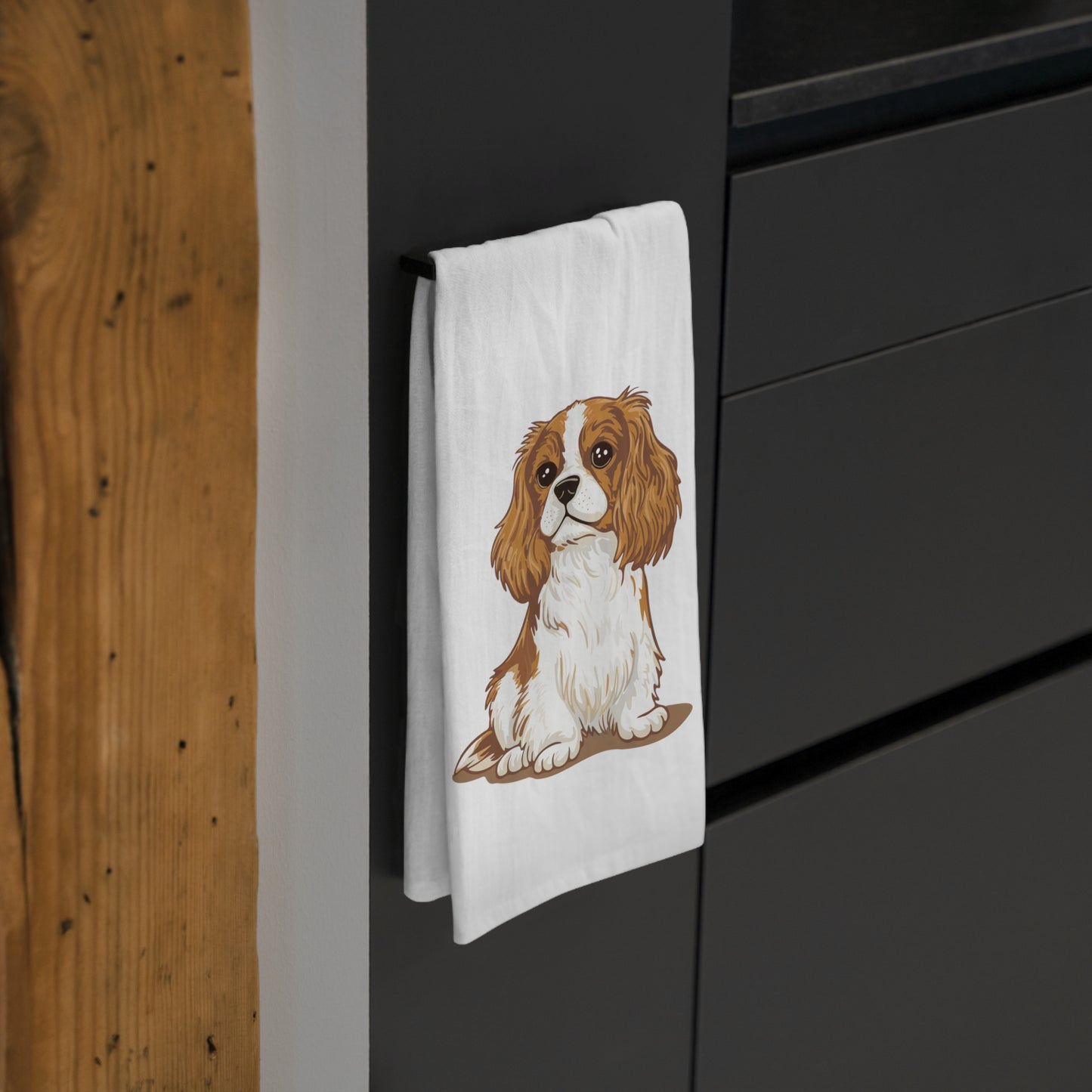 Cavalier King Charles Spaniel Dog Kitchen Tea Towel, Pet Owner Gift, Hand Dish Towels