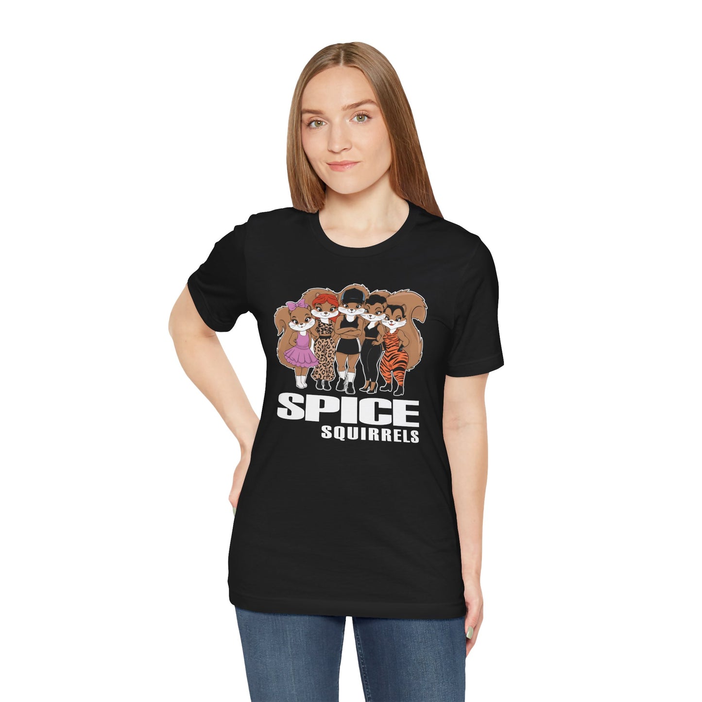 Spice Squirrels T-shirt Unisex Jersey Short Sleeve Tee with Funny Squirrel Parody Design