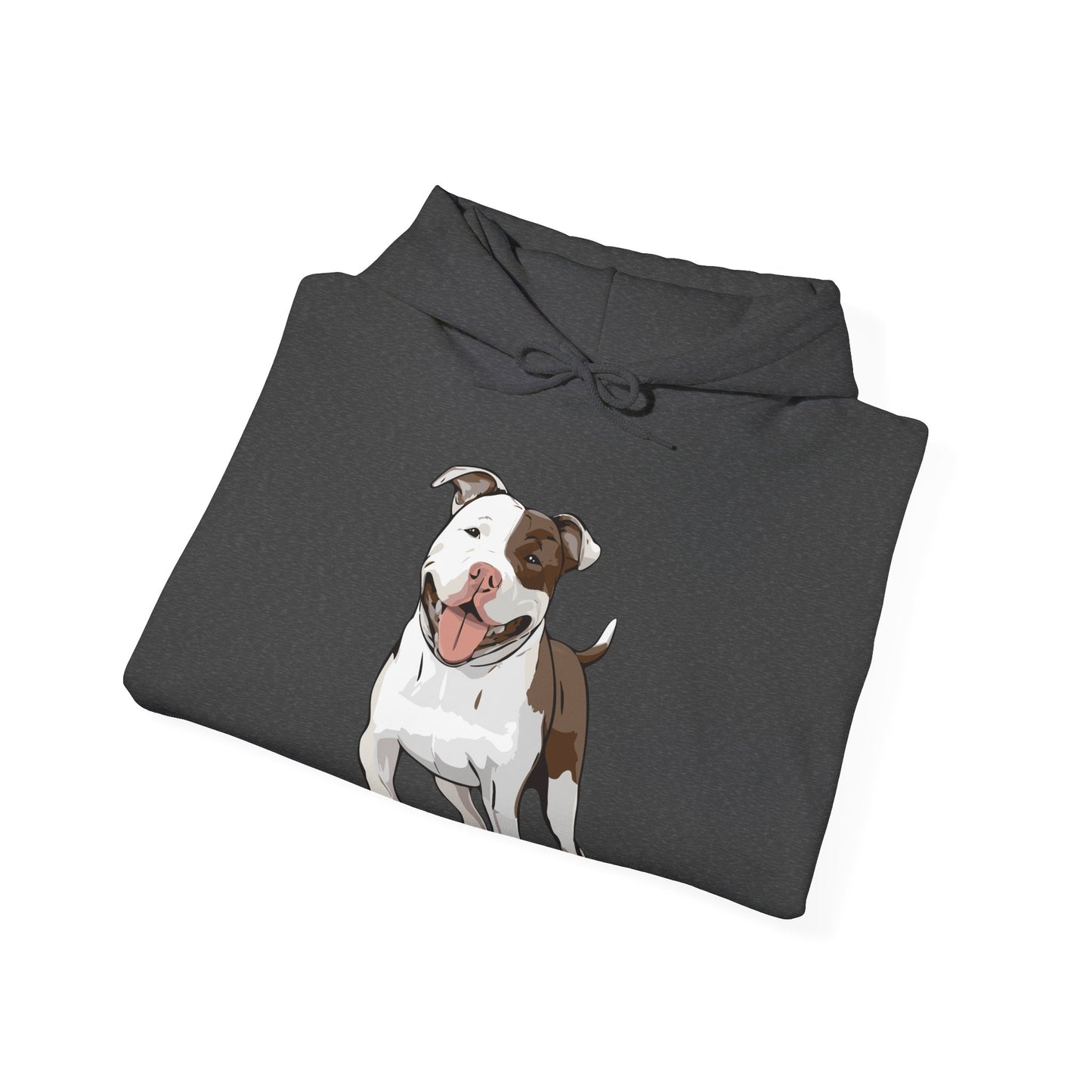 Ollie Dog Pulliver Hoodie Unisex Heavy Blend Hooded Sweatshirt with Pit Bull Dog Pet Design