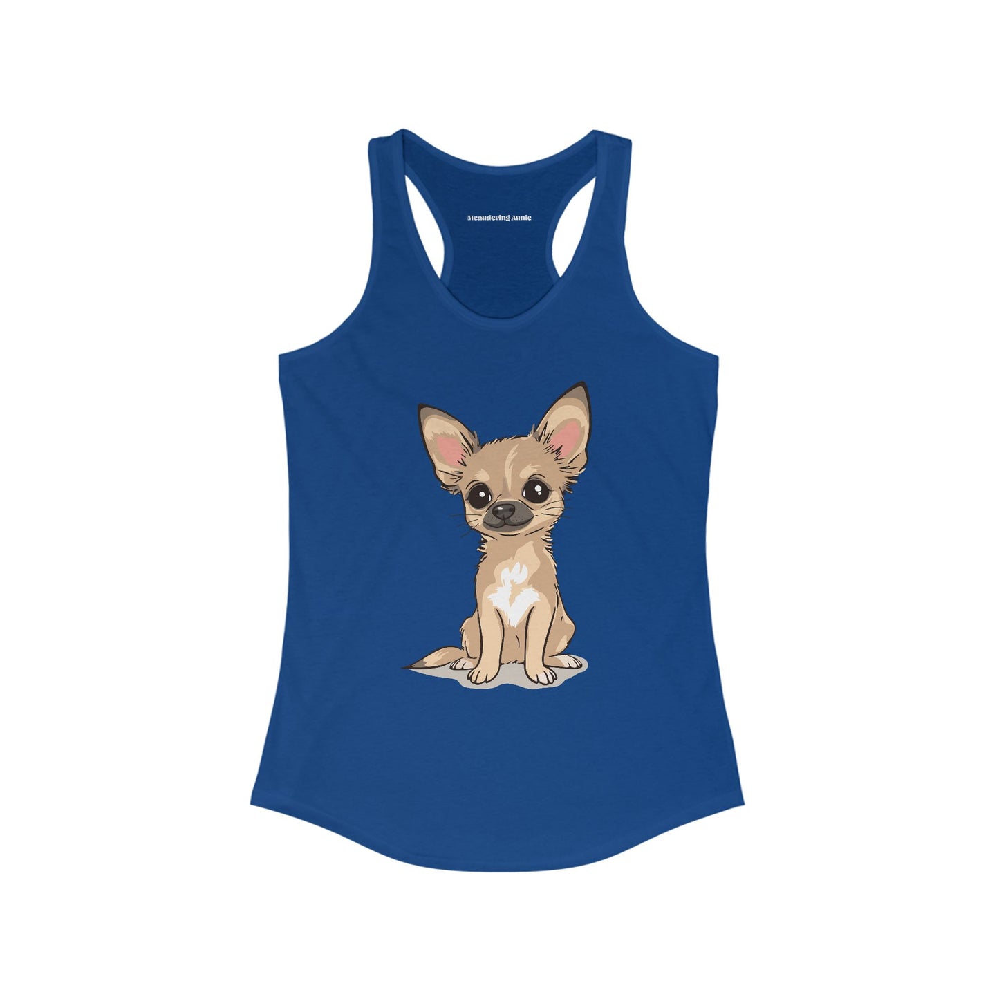 Twila Chihuahua Puppy Dog Tank Top Women's Racerback Tank Tops with Tan Chihuahuas Puppies Dogs Design