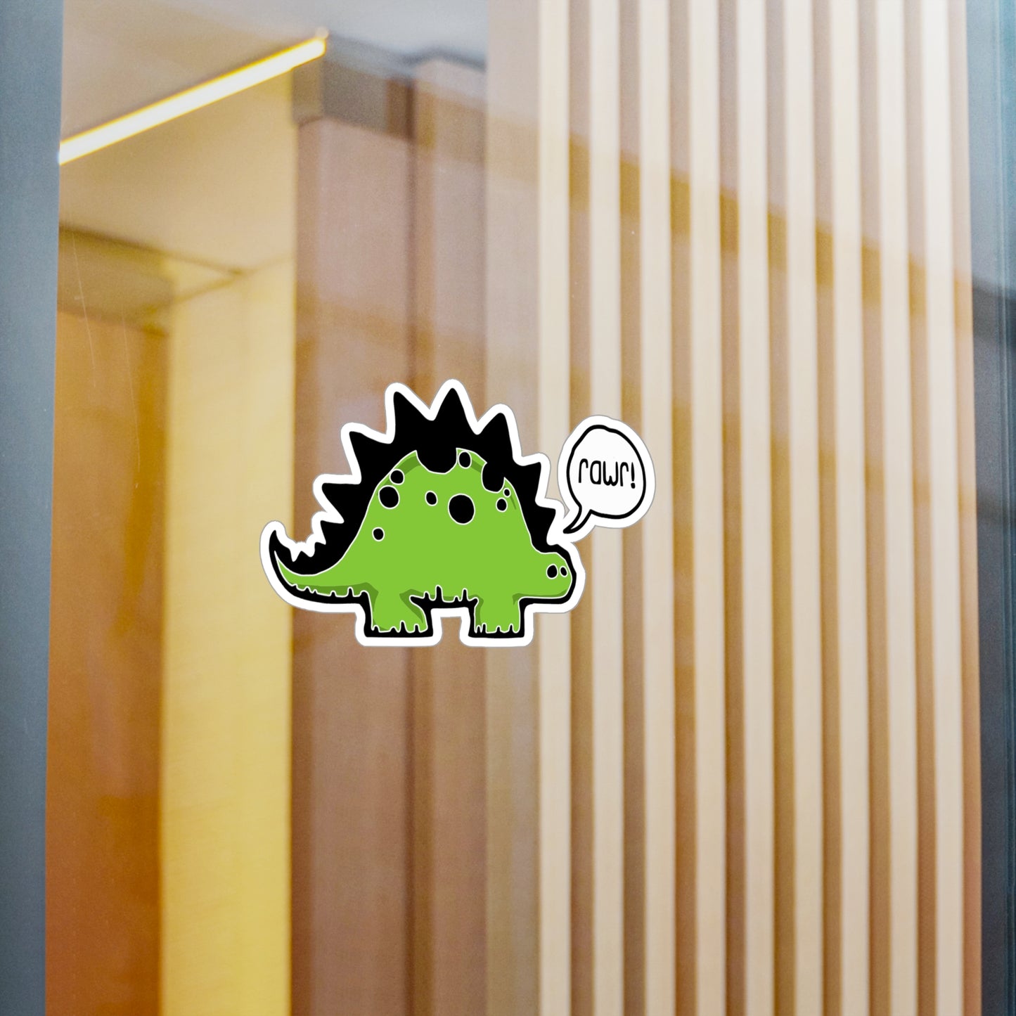 Rawr! Dino Dinsaur Vinyl Sticker Kiss-Cut Vinyl Decals Stegosaurus Dinosaur Stickers