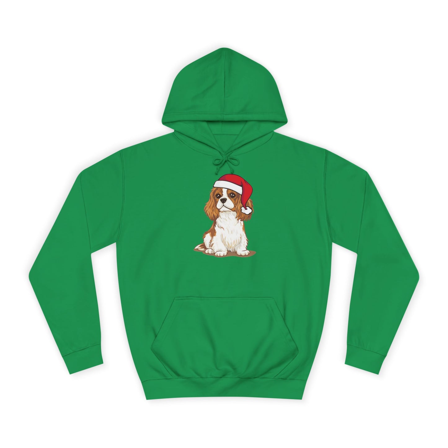 Cavalier King Charles Spaniel Dog Holiday Hoodie, Family Christmas Gift, Pet Lover Pullover Hooded Sweatshirt, Xmas Santa Dogs Apparel