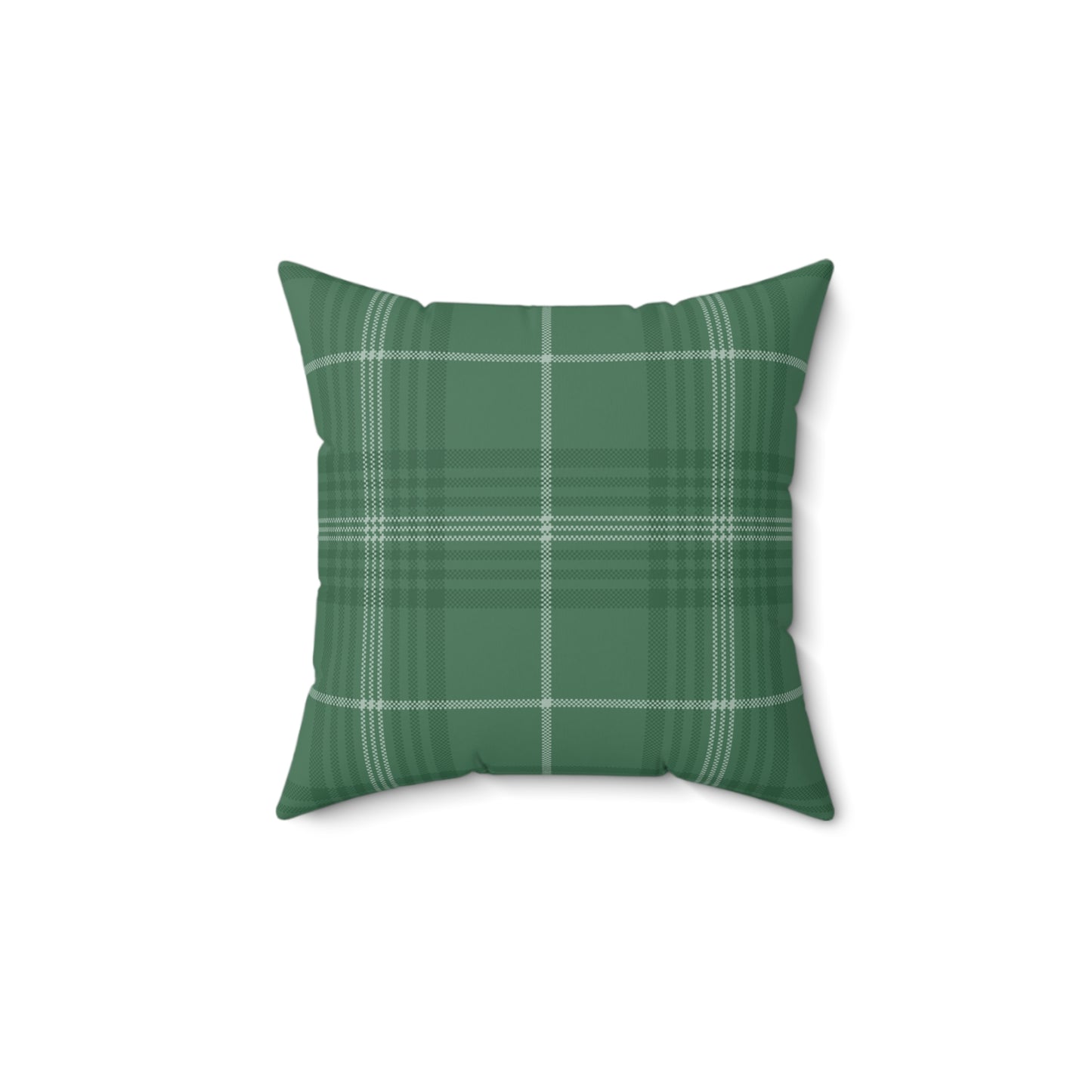 Long Haired Chihuahua Dogs Square Green Plaid Throw Pillow, Pet Owner Home Decor Pillows, Chihuahuas Dog Memorial Gifts