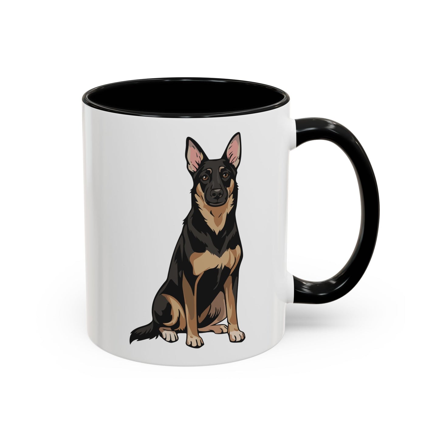 Buddy German Shepherd Dog Accent Coffee Mug, Puppy Dogs Ceramic Mugs 11oz or 15oz, Pet Lover Gift, Dog Breed Tea Cups