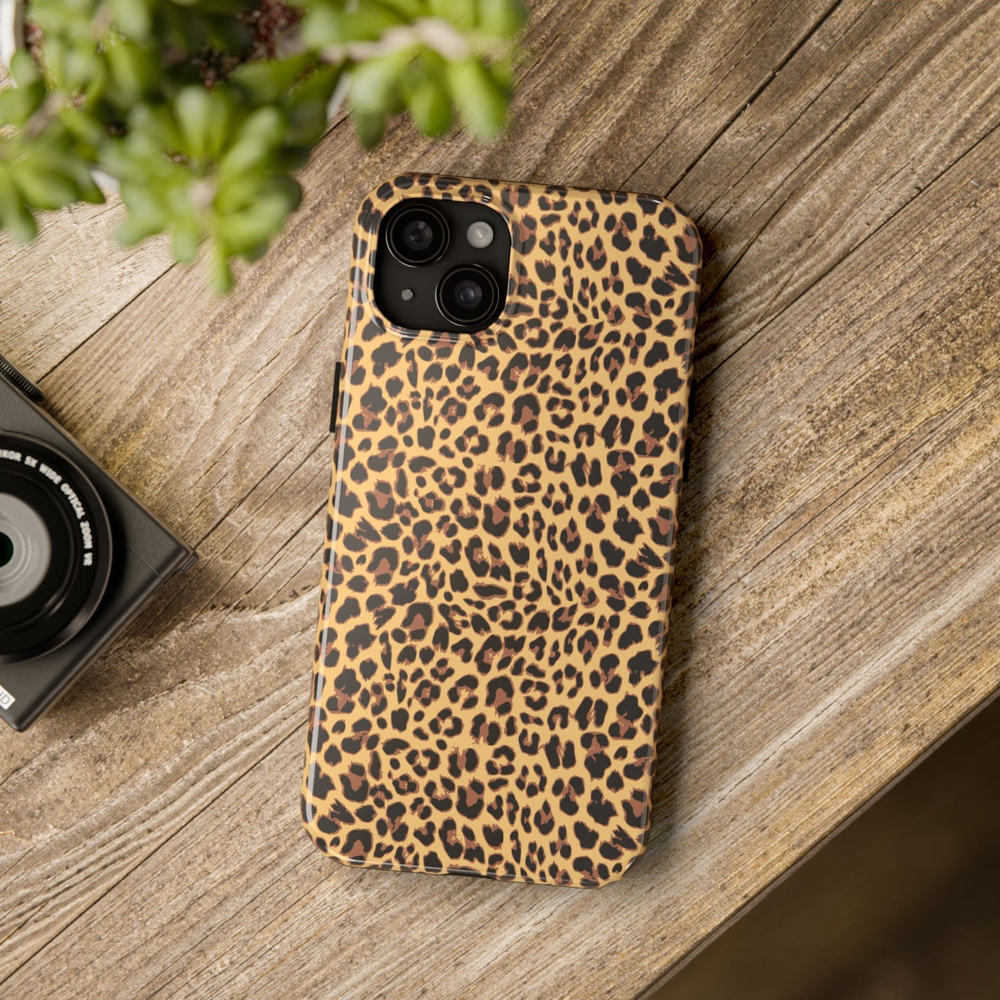 Leopard Print Cell Phone Case, Tough Phone Cases, Safari Cheetah Animal Print Pattern