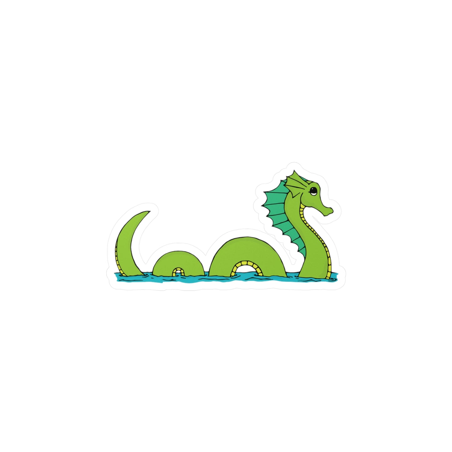 Sea Serpent Vinyl Sticker Kiss-Cut Vinyl Decal with Loch Ness Sea Monster Graphic - Waterproof UV Resistant Stickers