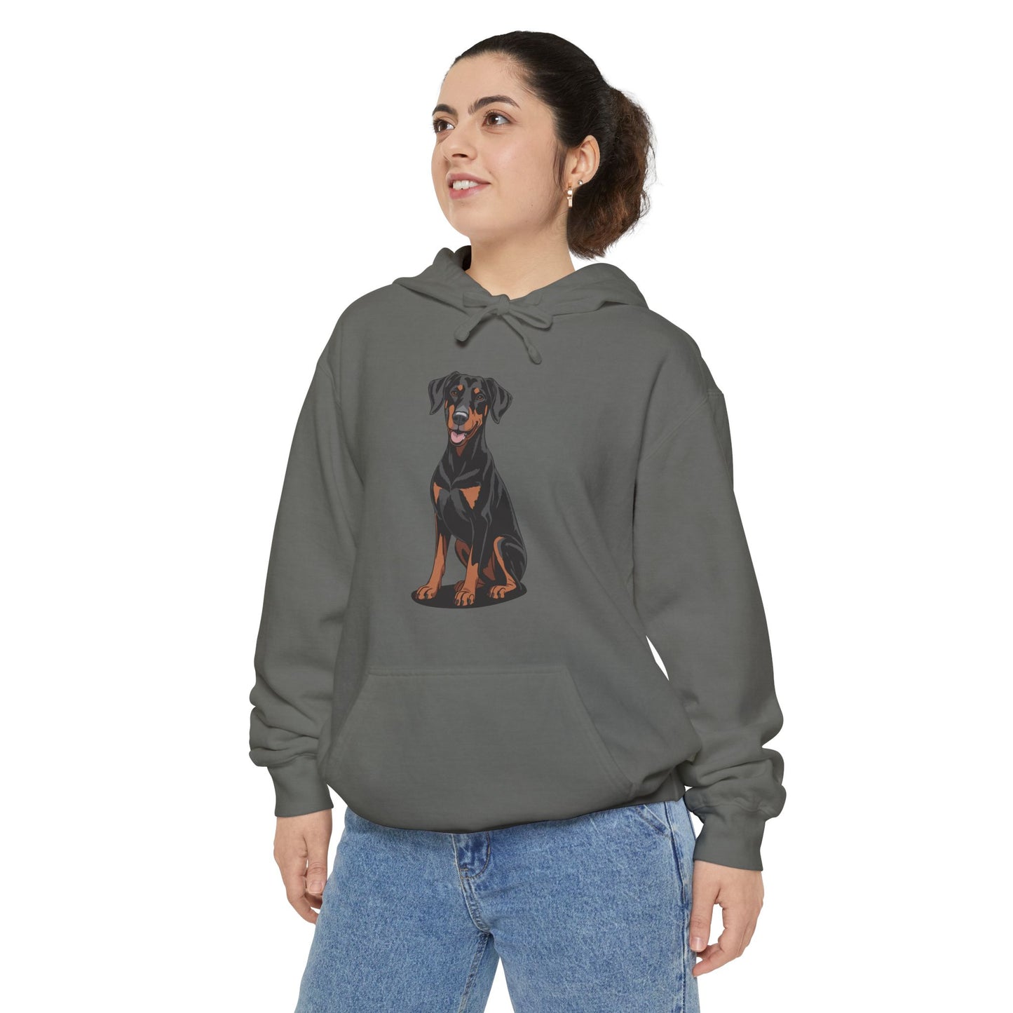 Doberman Pinscher Dogs Hoodie, Cozy Pullover Hooded Sweatshirt, Dobermans Dog Hoodies Sweatshirts, Long Sleeve Fall Apparel