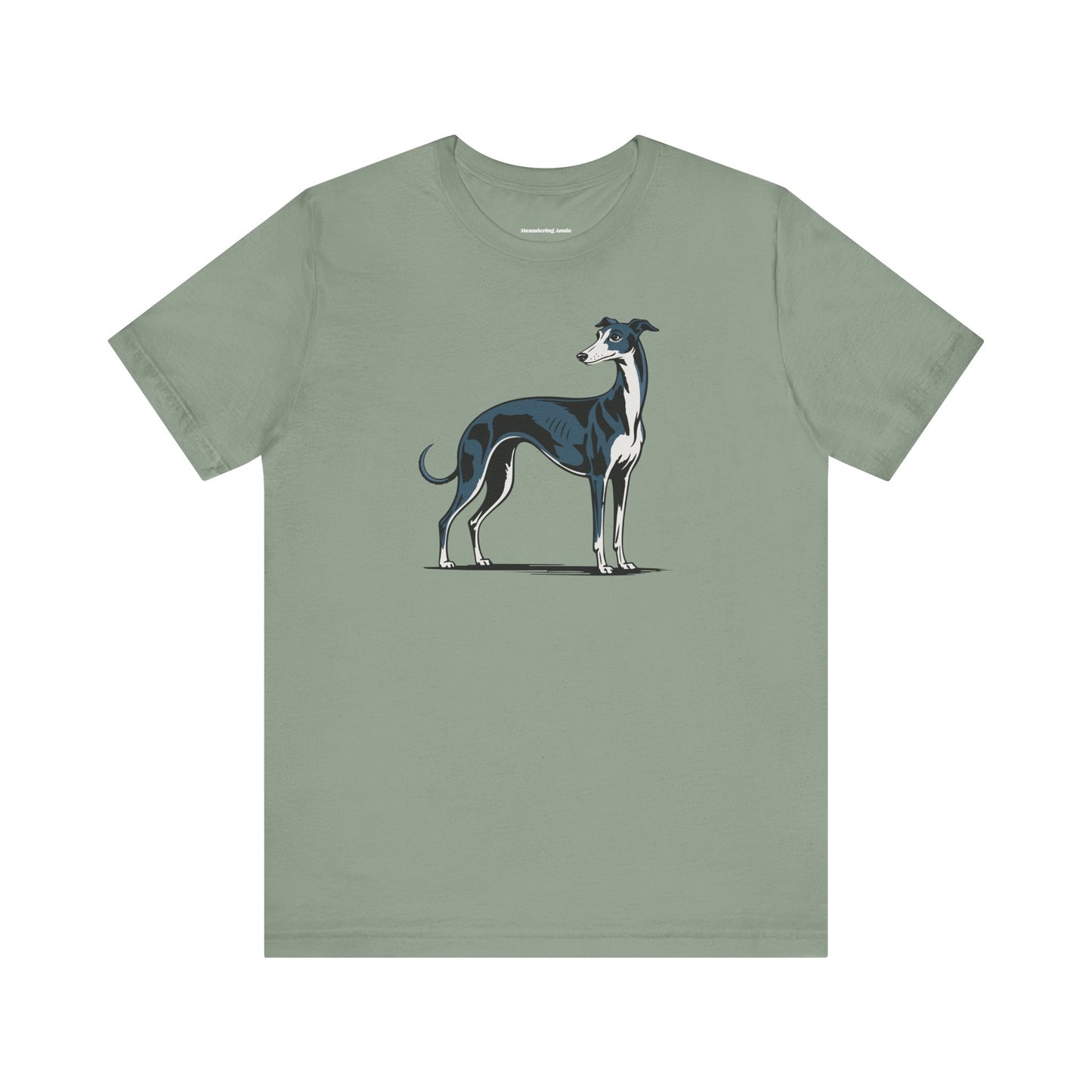 Greyhound Dog Illustration T-Shirt | Pet Owner Breed Cotton Tee, Unisex Short Sleeve Dogs Shirts, Mens Womens Apparel