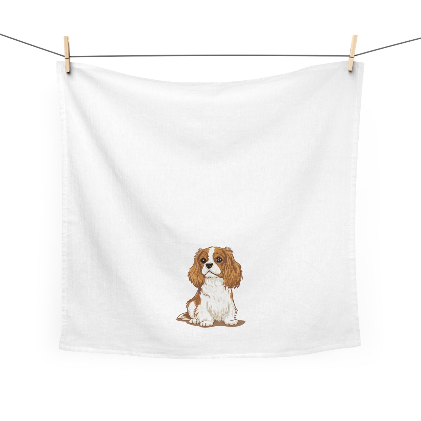 Cavalier King Charles Spaniel Dog Kitchen Tea Towel, Pet Owner Gift, Hand Dish Towels