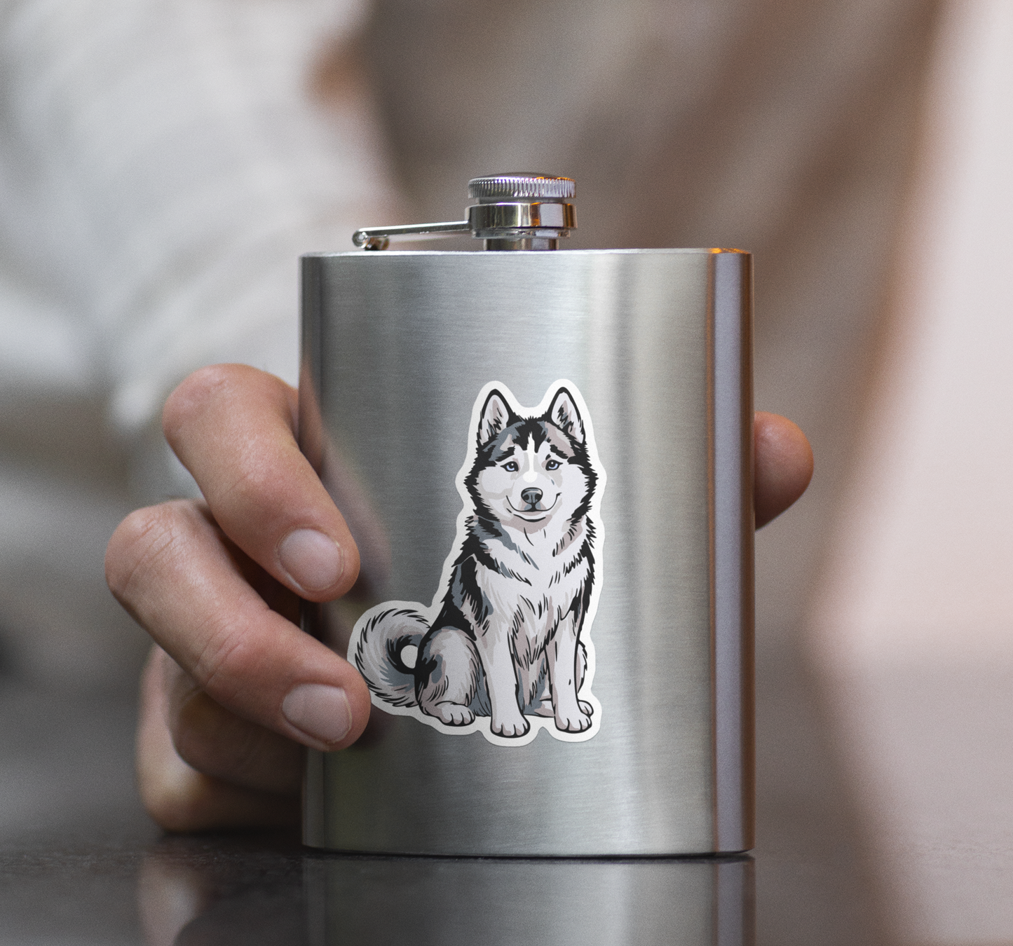 3" Siberian Husky Puppy Dog Sticker Decals - Huskies Sled Dogs Waterproof Outdoor Vinyl Decal Stickers