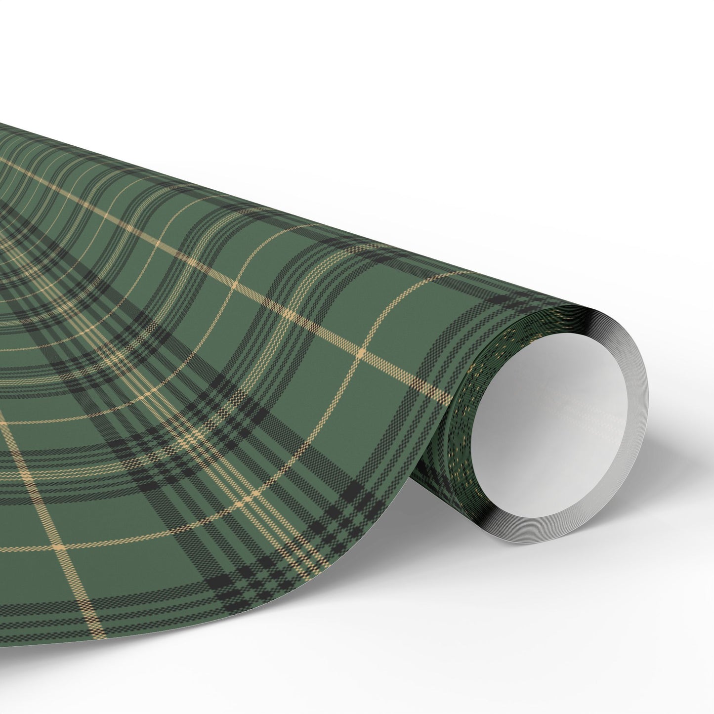 Green Tartan Plaid Wrapping Paper, Christmas Gift Wrap Roll, Holiday Birthday Xmas, Matte Finish 30"×180"
