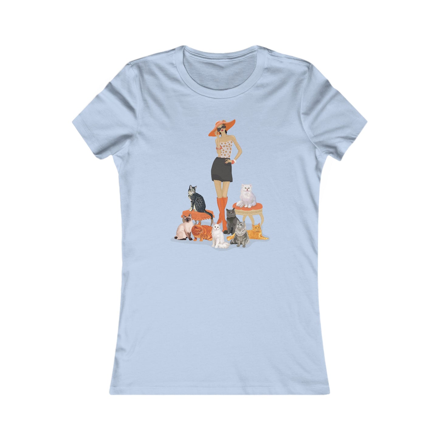 Childless Cat Lady T-shirt Women's Favorite Tee - Crazy Cat Lady Fitted Tshirt