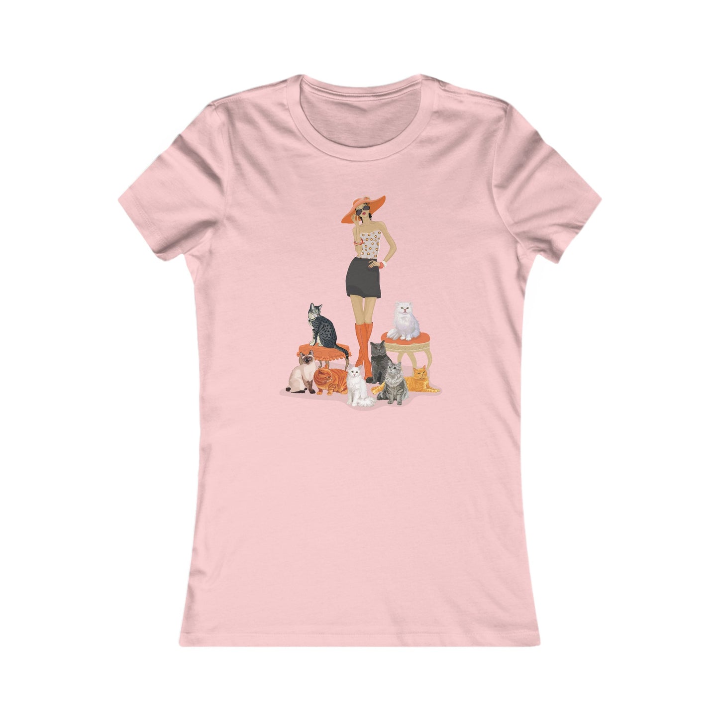 Childless Cat Lady T-shirt Women's Favorite Tee - Crazy Cat Lady Fitted Tshirt