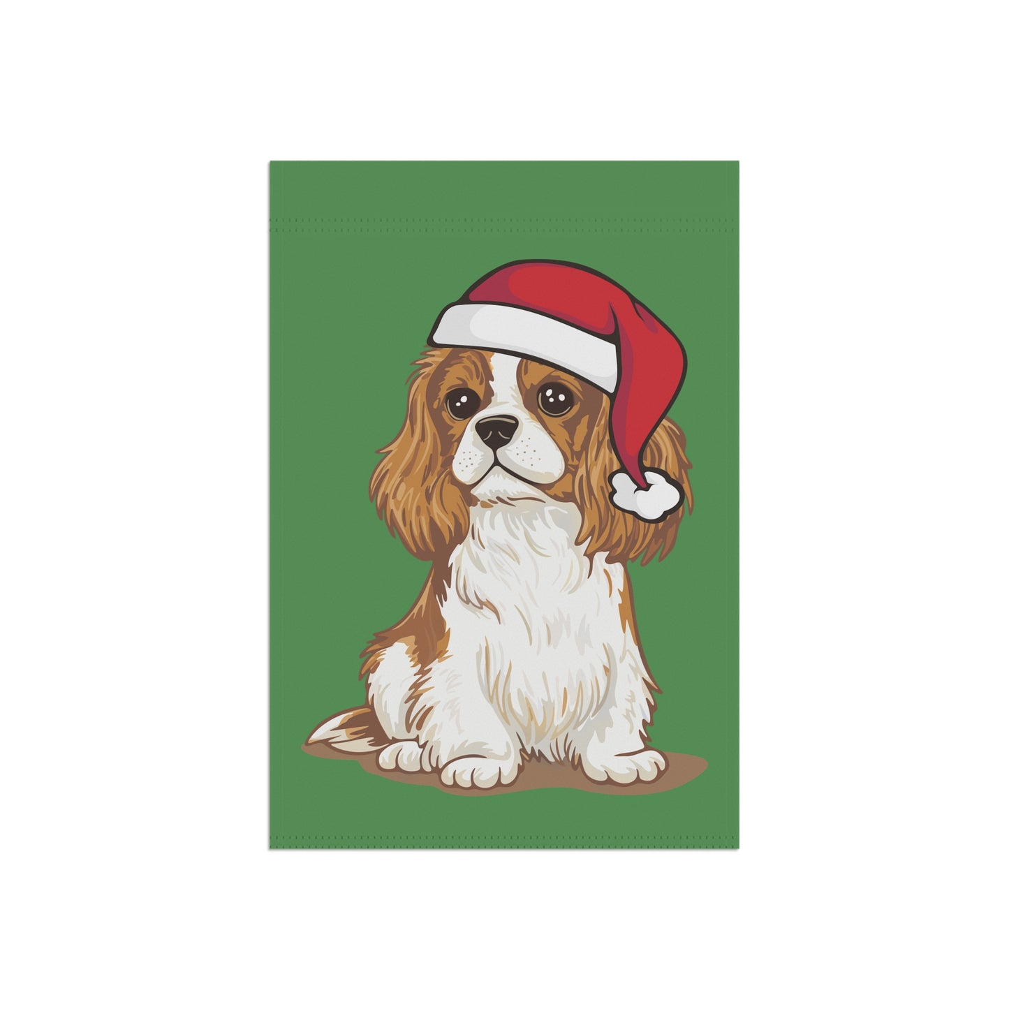 Cavalier King Charles Spaniel Dog Christmas Garden Flag, Holiday Yard Decorations, Seasonal Outdoor Xmas Decor