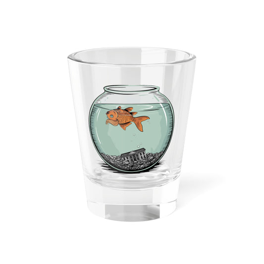 Dead Goldfish In A Fishbowl Shot Glass, Funny Political Barware, Celebration Gift, "When It Happens" Custom Drinkware, Leftist Party Favor