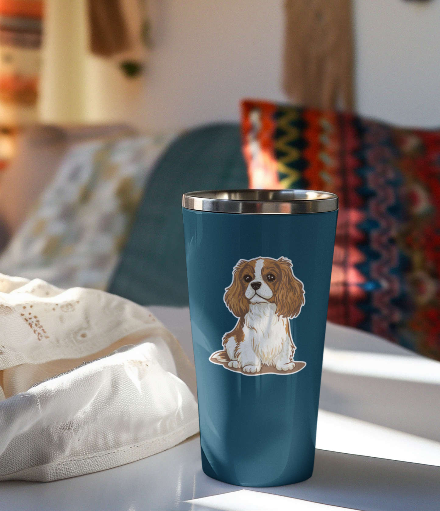 3.5" Louie Blenheim Cavalier King Charles Spaniel Puppy Dog Sticker - Waterproof, Fade-Resistant Decal Stickers