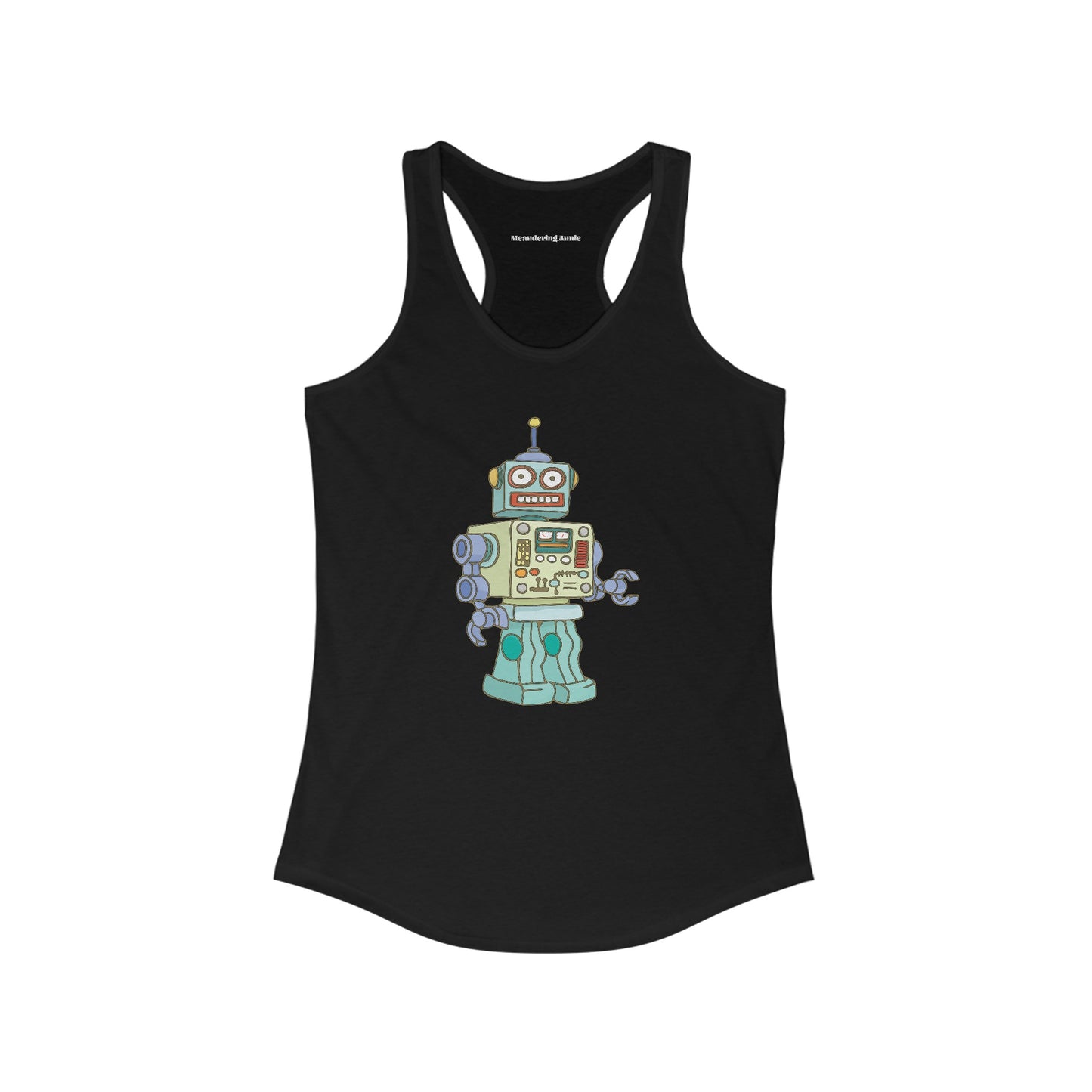 Robot Women's Racerback Tank with Fun Robots Design