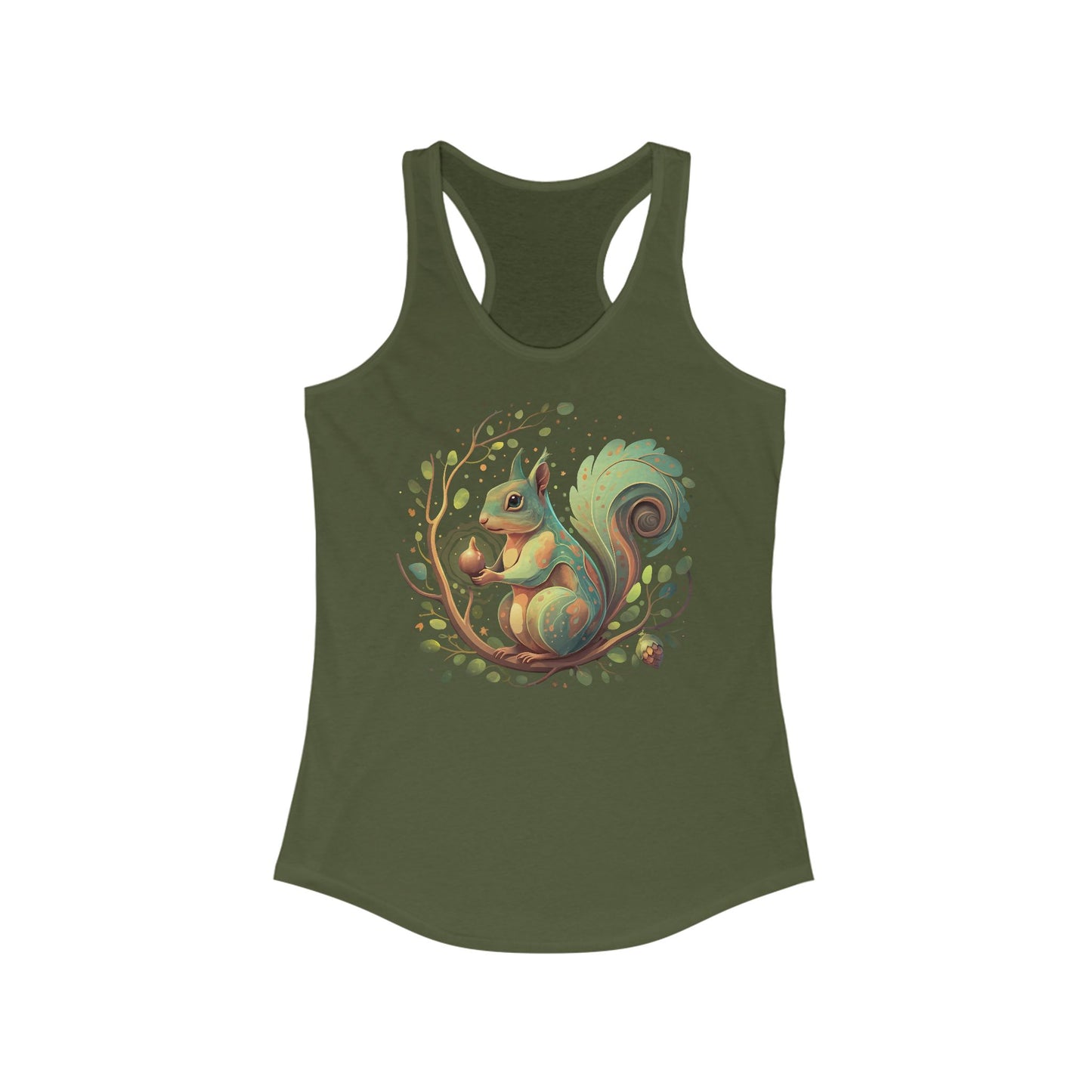 Magical Forest Squirrel  Tank Top Women's Ideal Racerback Tank