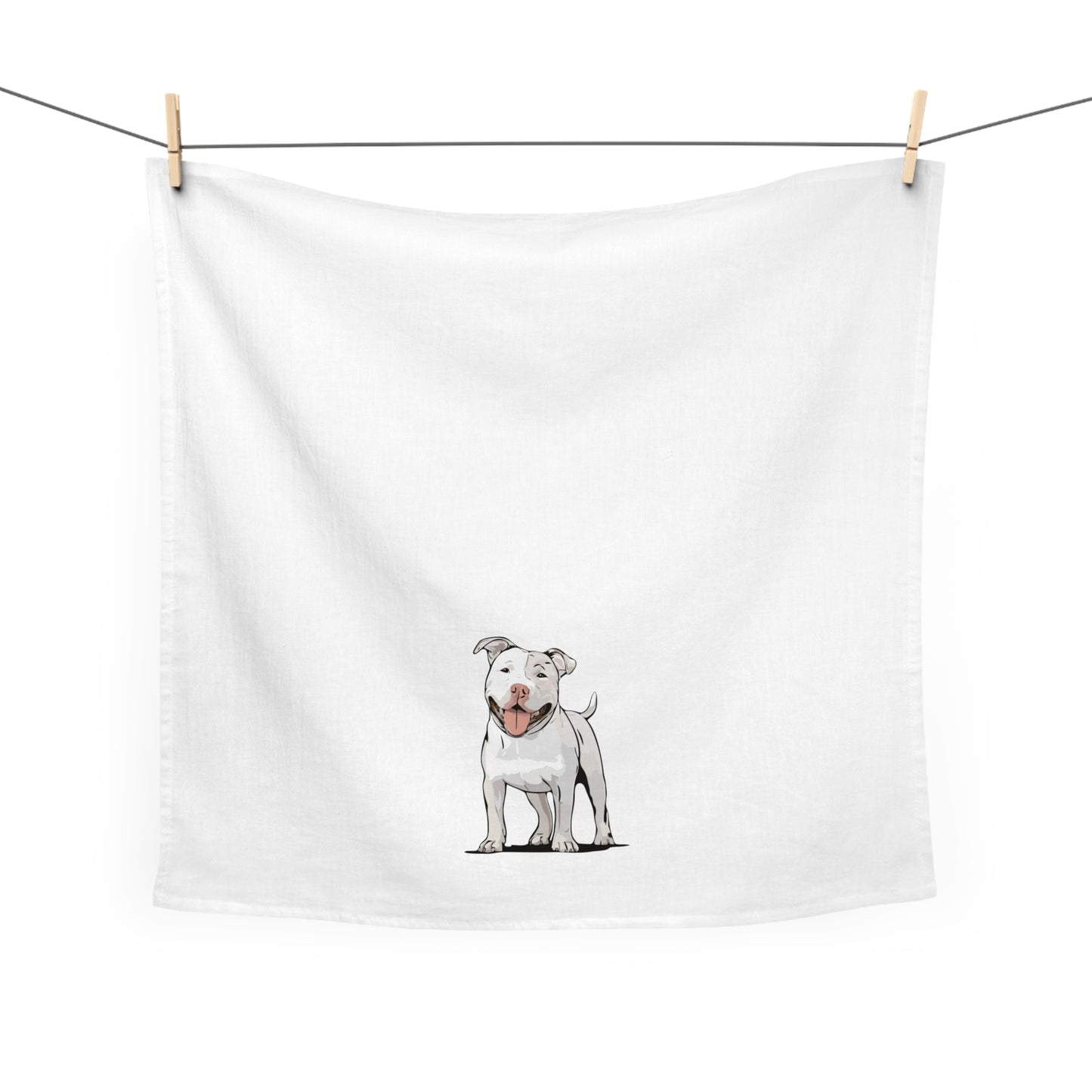 Pit Bull Terrier Dog Kitchen Tea Towel, Pet Pitbull Dogs Owner Gift, Hand Dish Towels