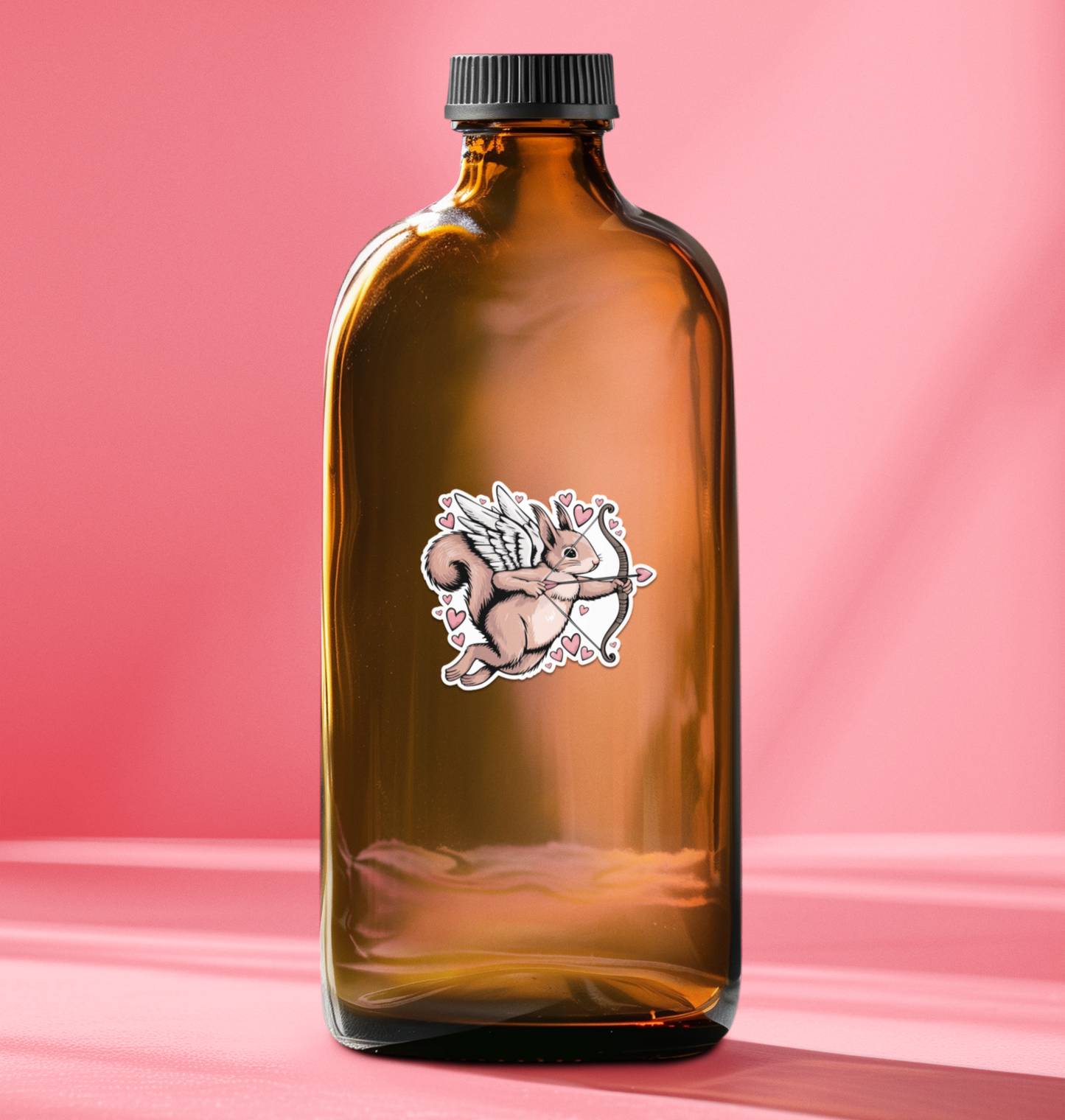 2" Cupid Squirrel Sticker - Waterproof, Fade-Resistant Decal Stickers Valentine's Day Love Hearts