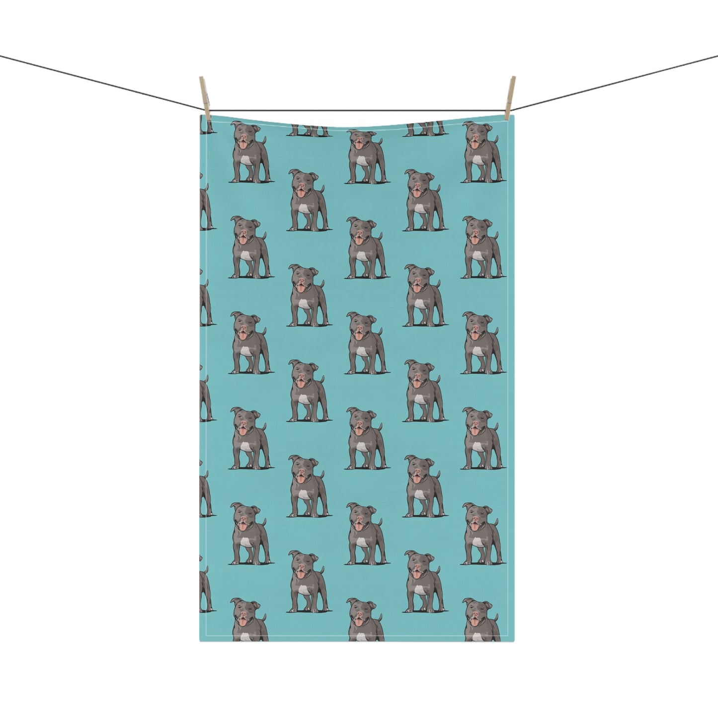 Pitbull Terrier Puppy Dog Tea Towel, Pit Bull Dogs Kitchen Hand Towels Gifts, Home Accessories, Pet Owner Gift