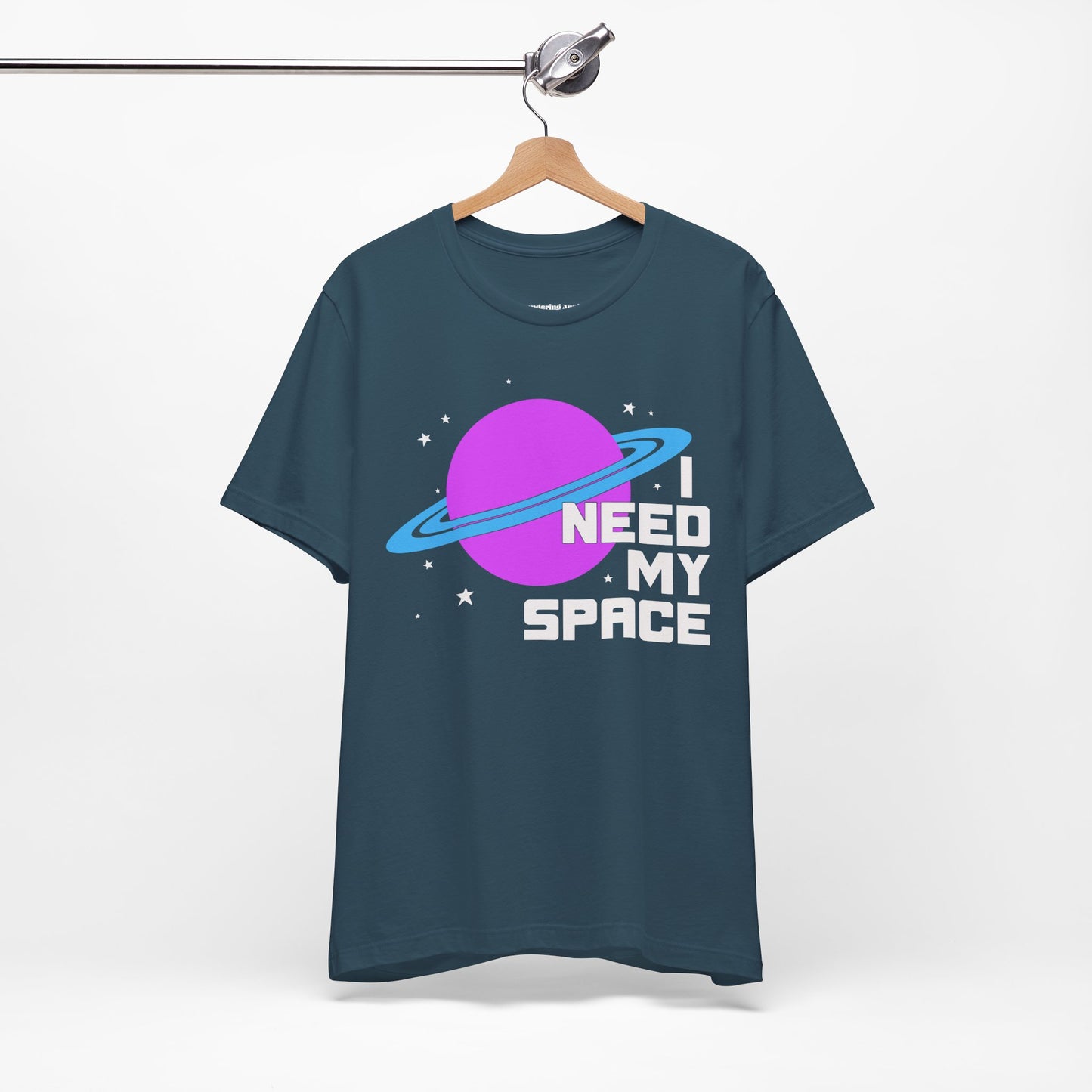 I Need My Space T-Shirt | Planet Graphic, Retro Space Typography, Funny Introvert Outerspace Tee